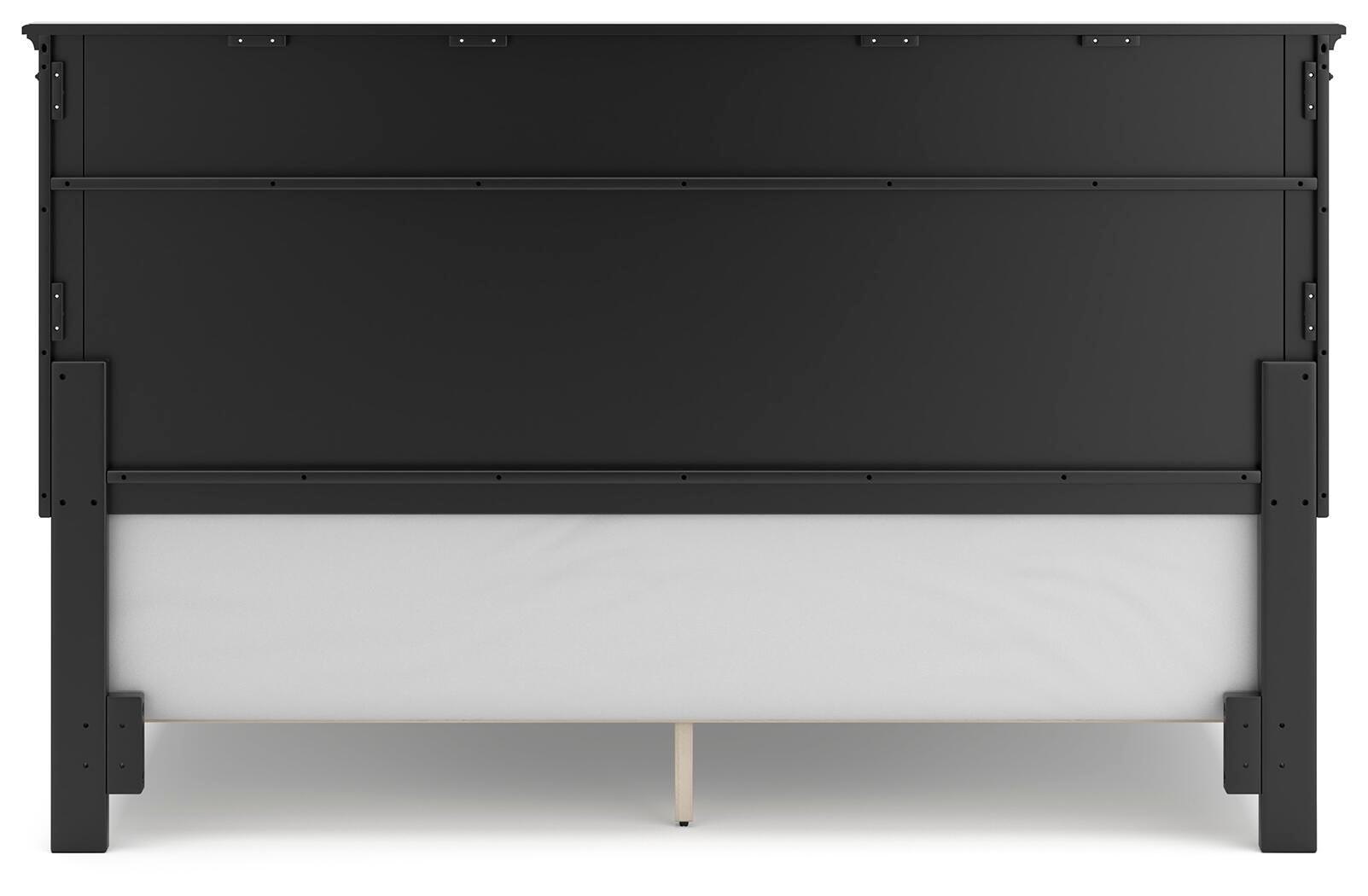 Lanolee California King Panel Bed, Black, large