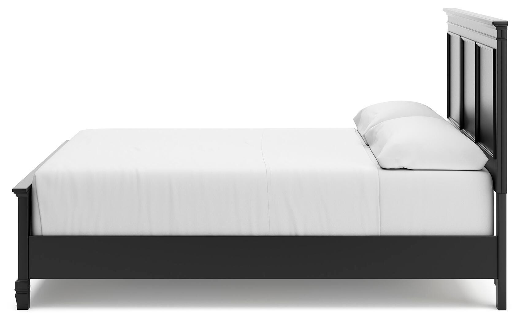 Lanolee California King Panel Bed, Black, large