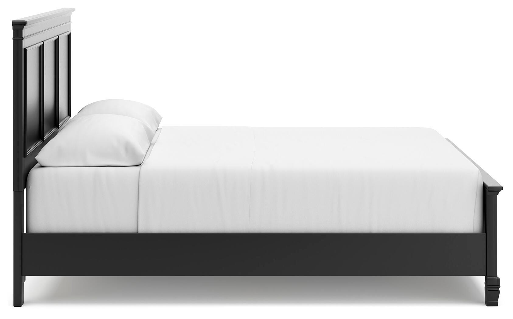 Lanolee California King Panel Bed, Black, large