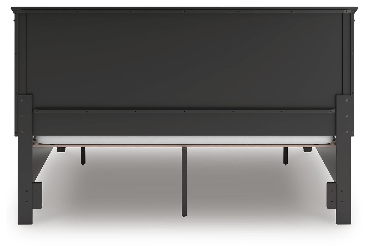 Lanolee California King Panel Storage Bed, Black, large