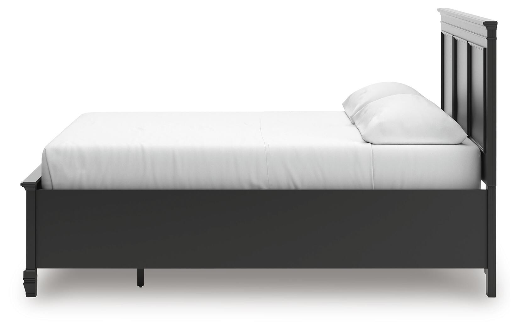 Lanolee California King Panel Storage Bed, Black, large