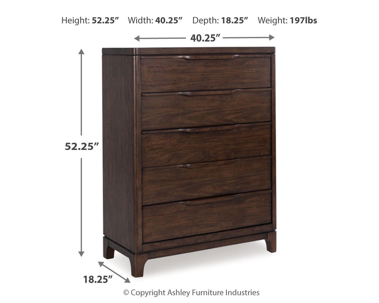 Korestone Queen Upholstered Panel Bed, Dresser, Mirror and Chest, , large