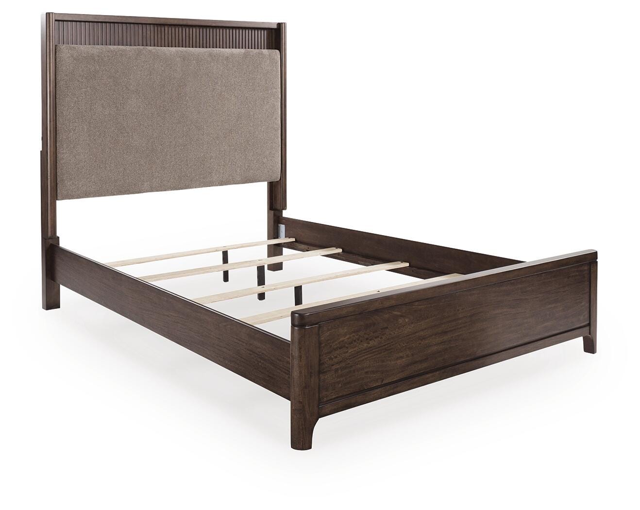 Korestone Queen Upholstered Panel Bed, Dresser and Nightstand, , large