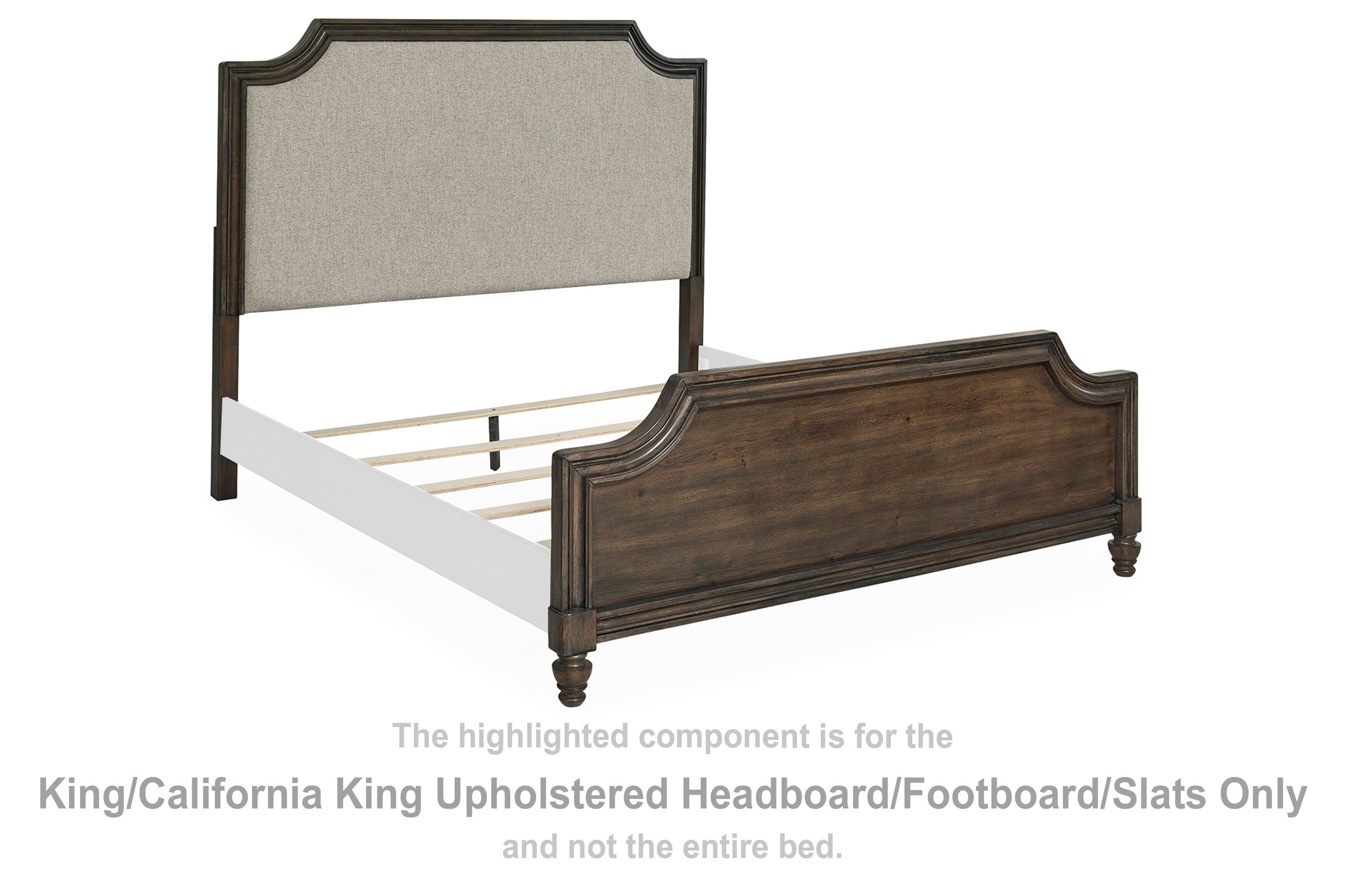 Veramond King/California King Upholstered Headboard/Footboard/Slats, , large