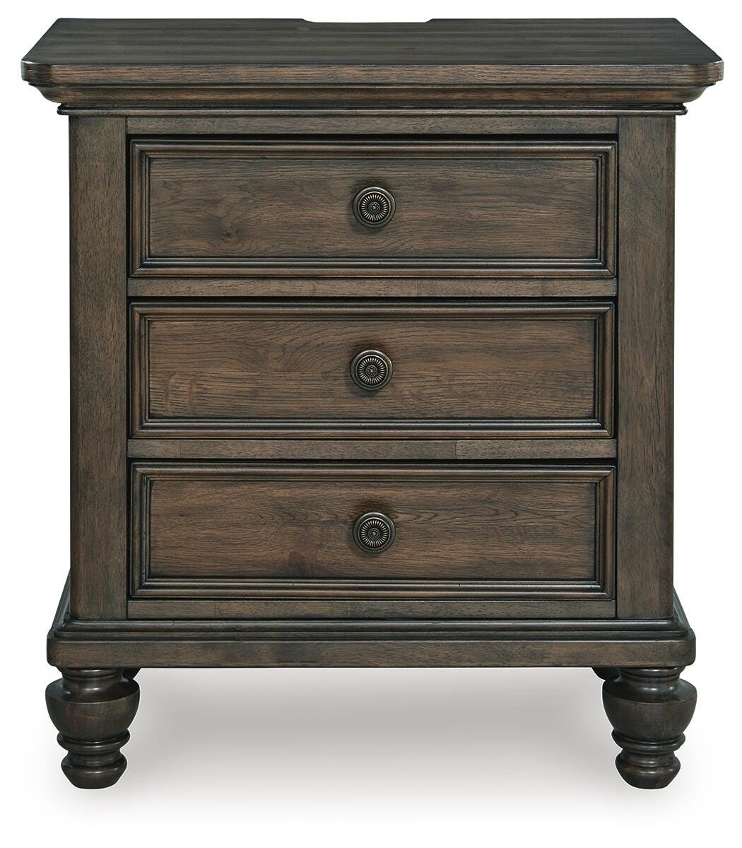 Veramond 28" 3 Drawer Charging Nightstand