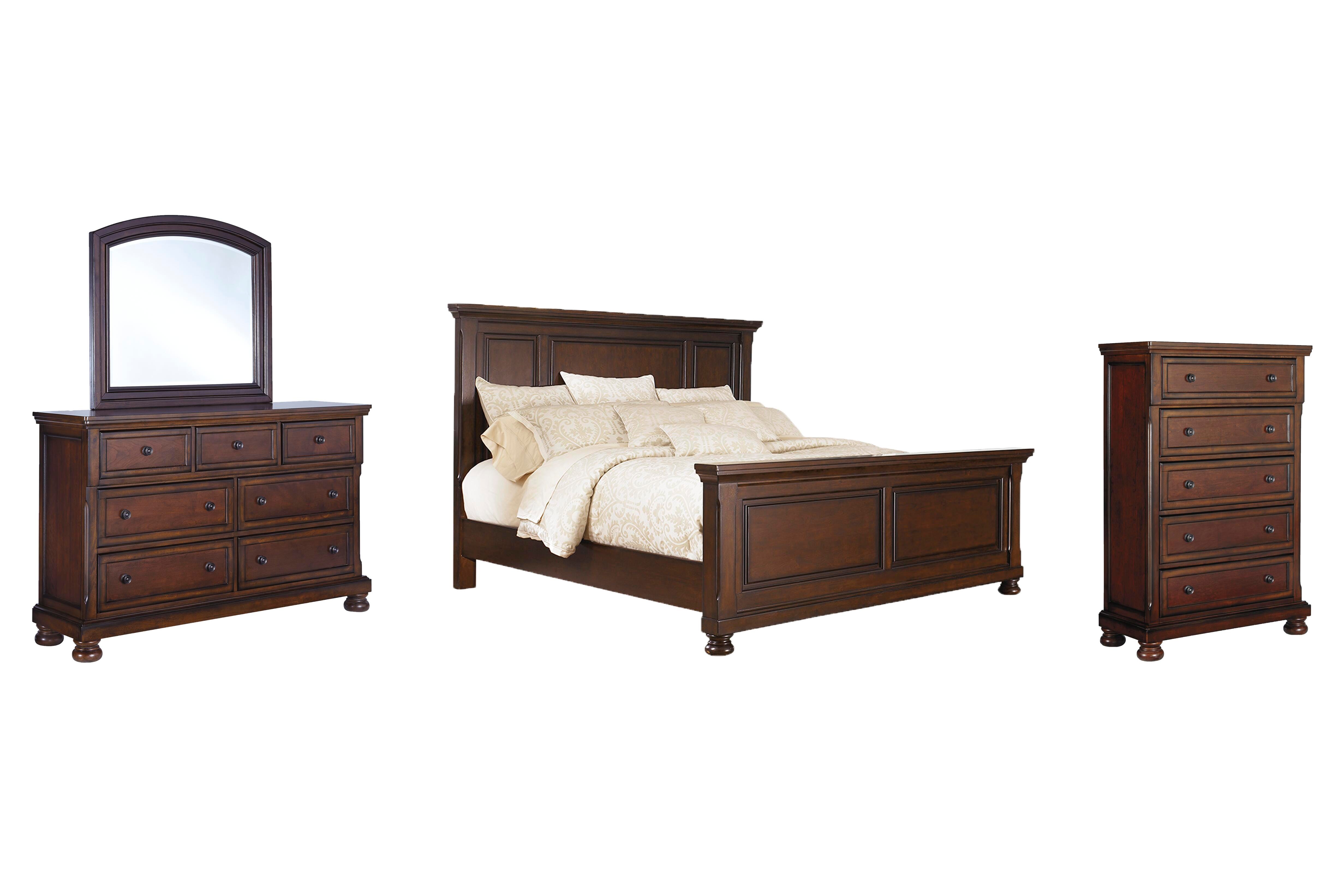 Porter King Panel Bed, Dresser, Mirror and Chest - image 1