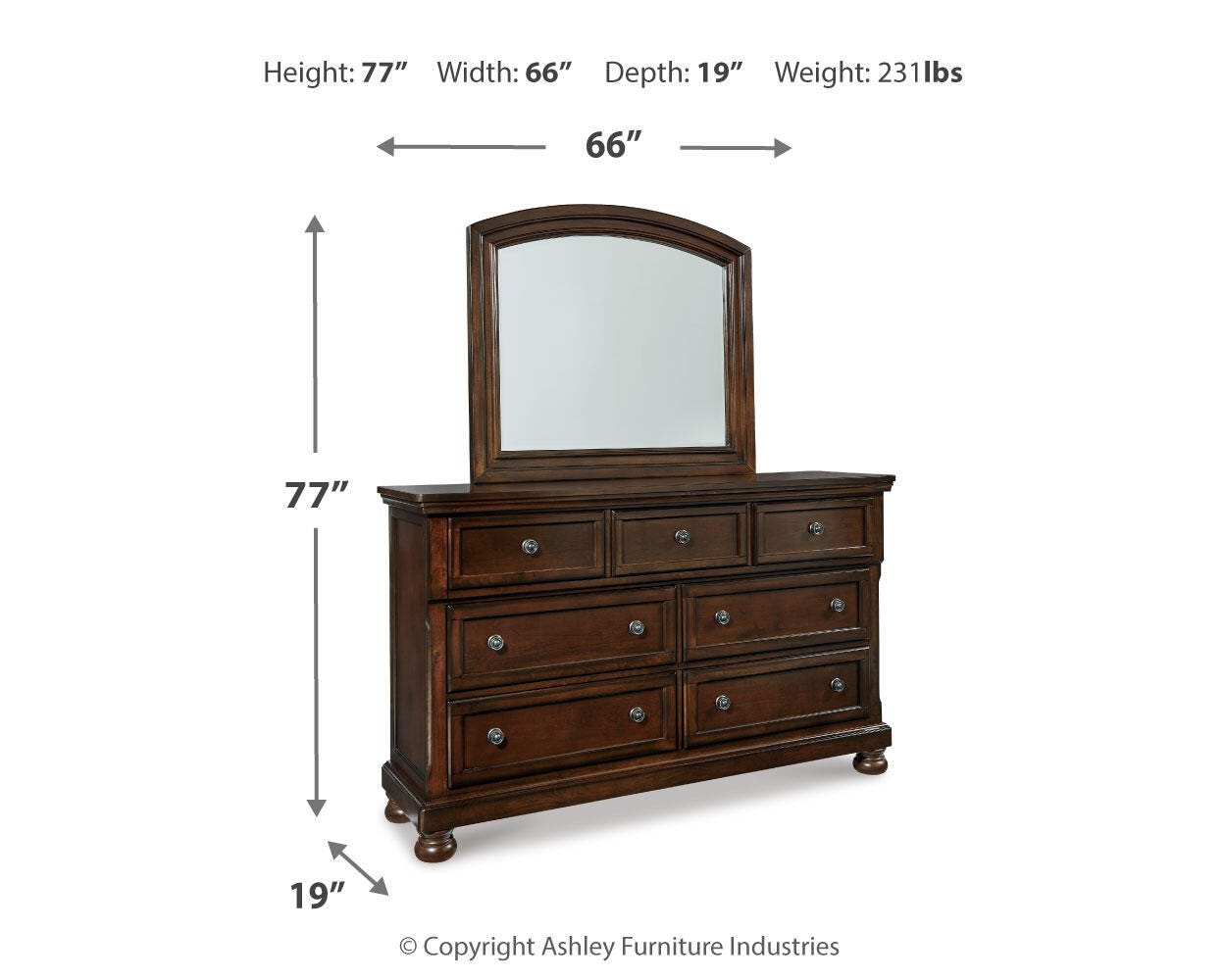 Porter Dresser and Mirror - image 3
