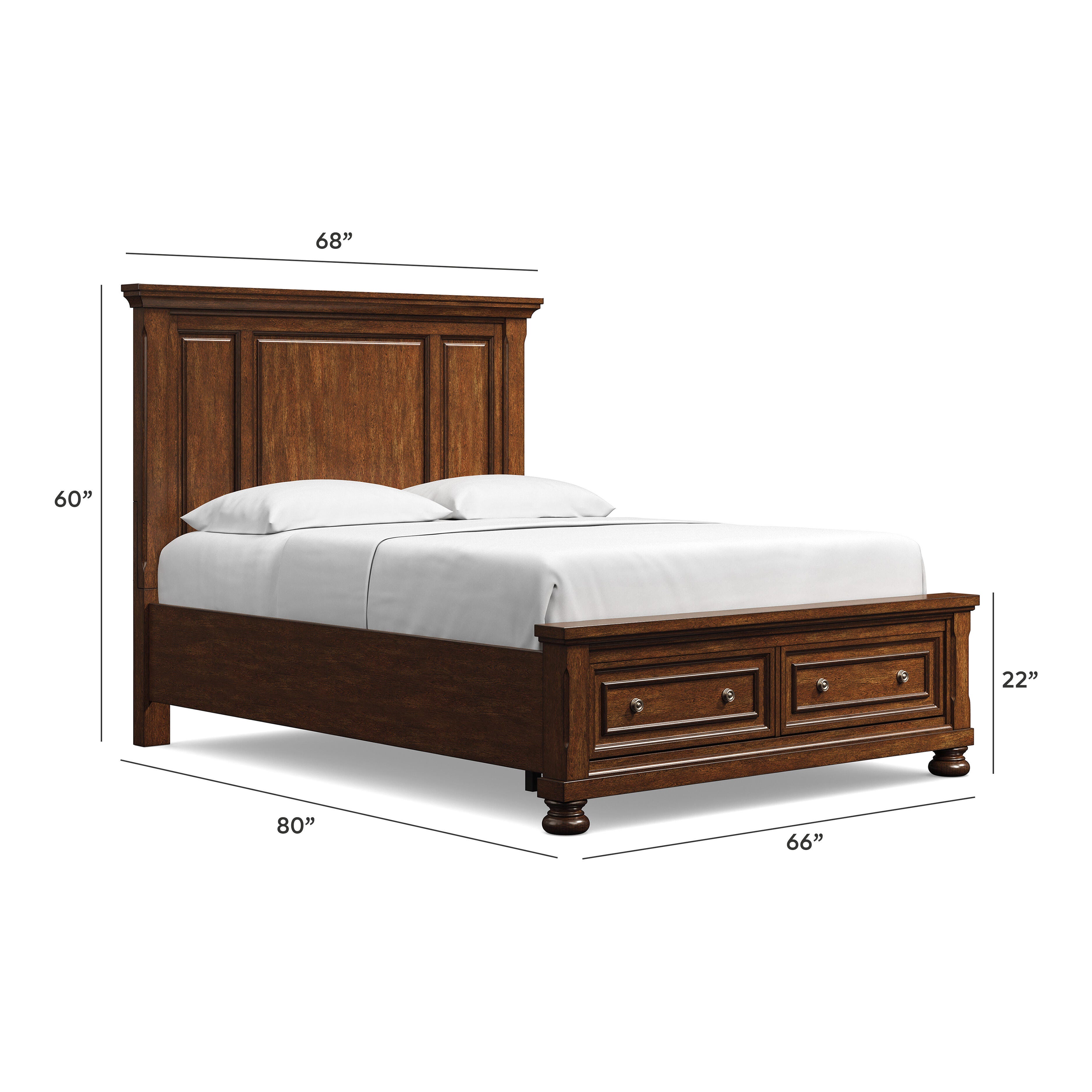 Cama Queen Porter con almacenamiento y paneles - image 7