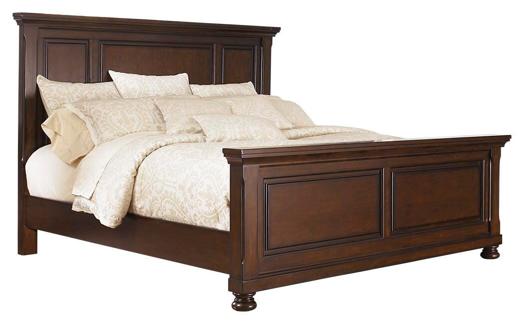 Cama Queen Panel Porter, Cómoda, Espejo, Chifonier y 2 Mesitas de Noche - image 2