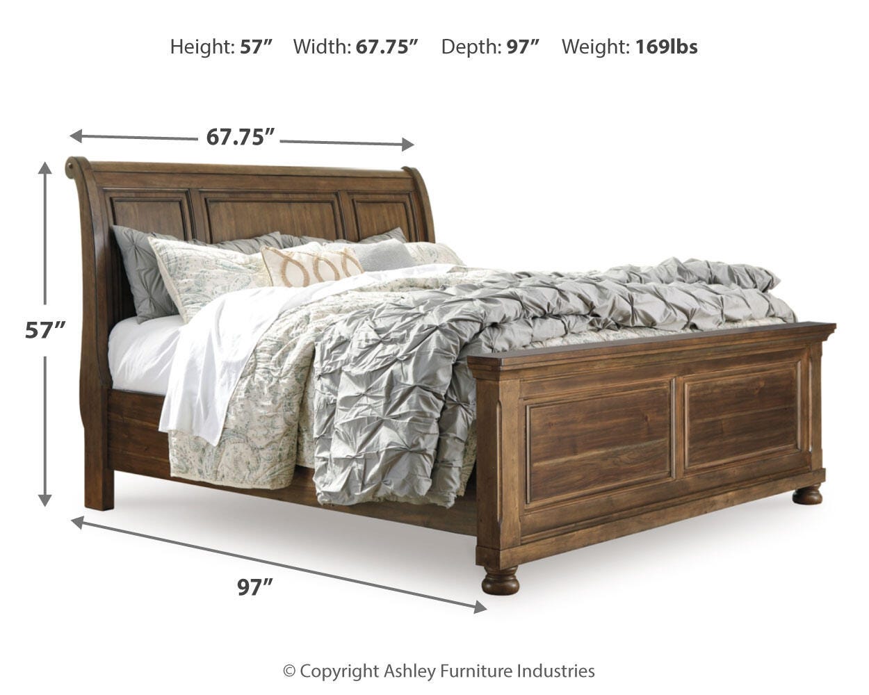 Flynnter Queen Sleigh Bed, , large