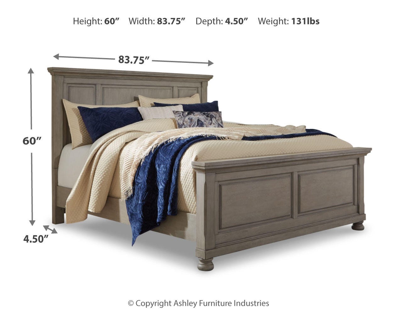 Lettner King/California King Panel Headboard - image 4