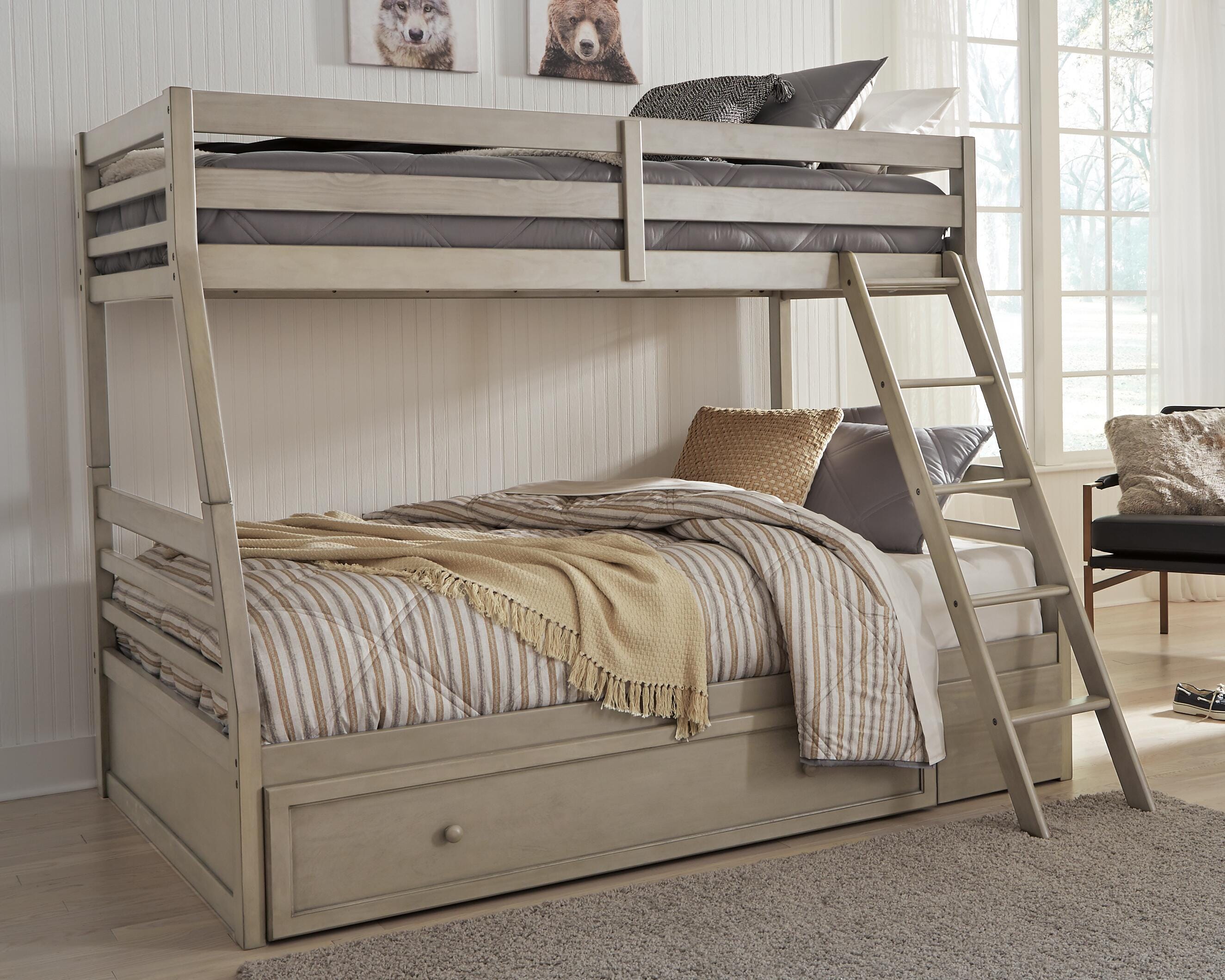 Lettner Twin over Full Bunk Bed with 1 Large Storage Drawer, , large