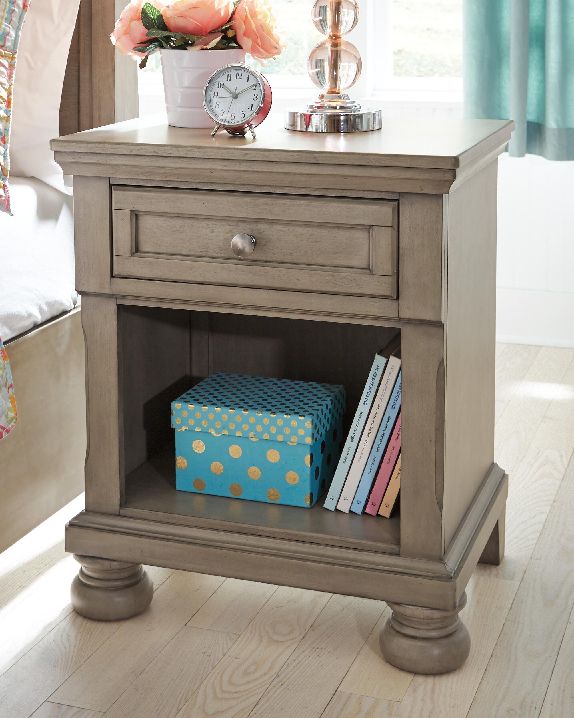 Lettner Nightstand, Light Gray, large