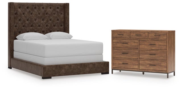 Steenlage Queen Upholstered Bed with Dresser