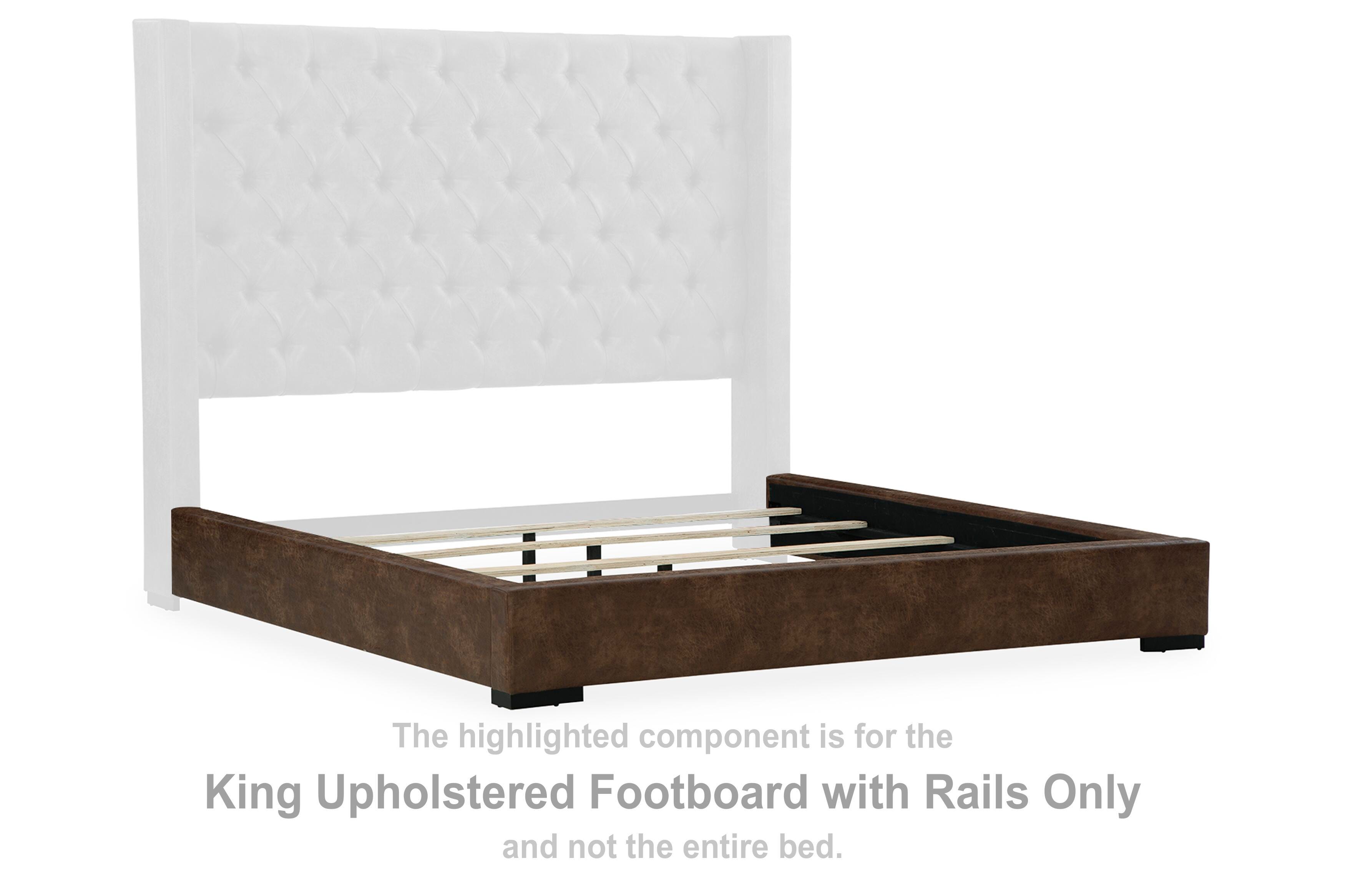 Steenlage King Upholstered Footboard with Rails, , large