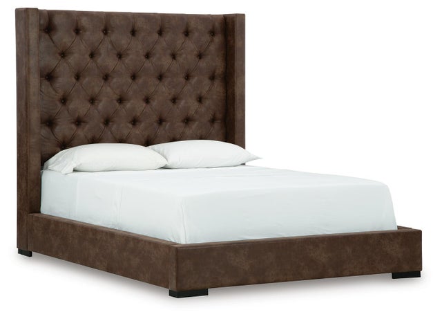 Steenlage Queen Faux Leather Upholstered Bed