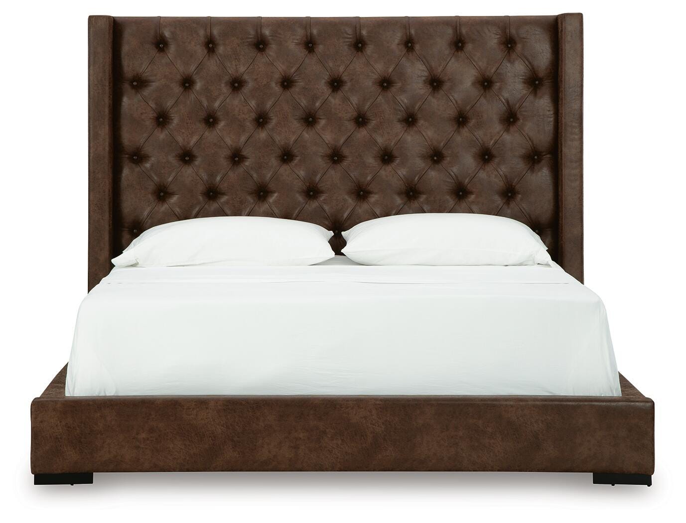 Steenlage King Upholstered Bed, Brown, large