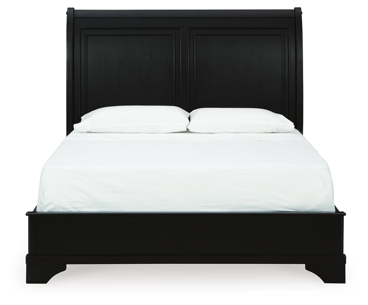 Chylanta Queen Sleigh Bed, Black, large