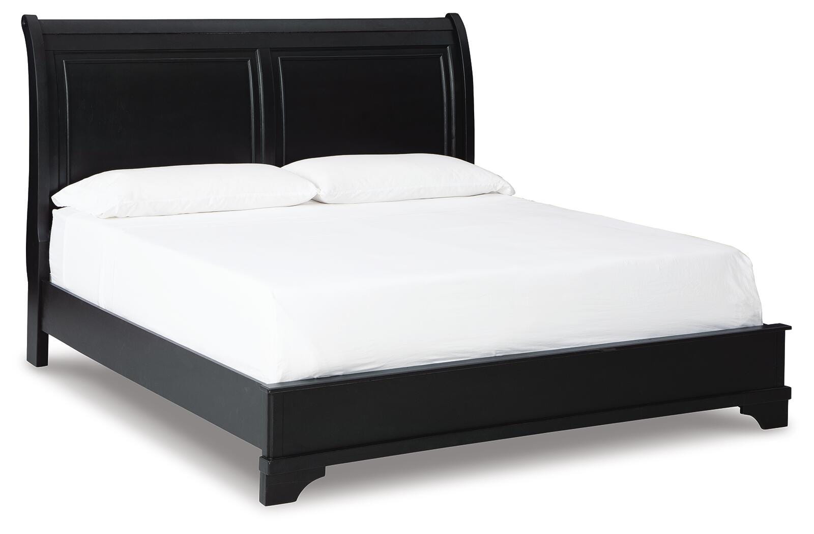 Chylanta California King Sleigh Bed, Black, large