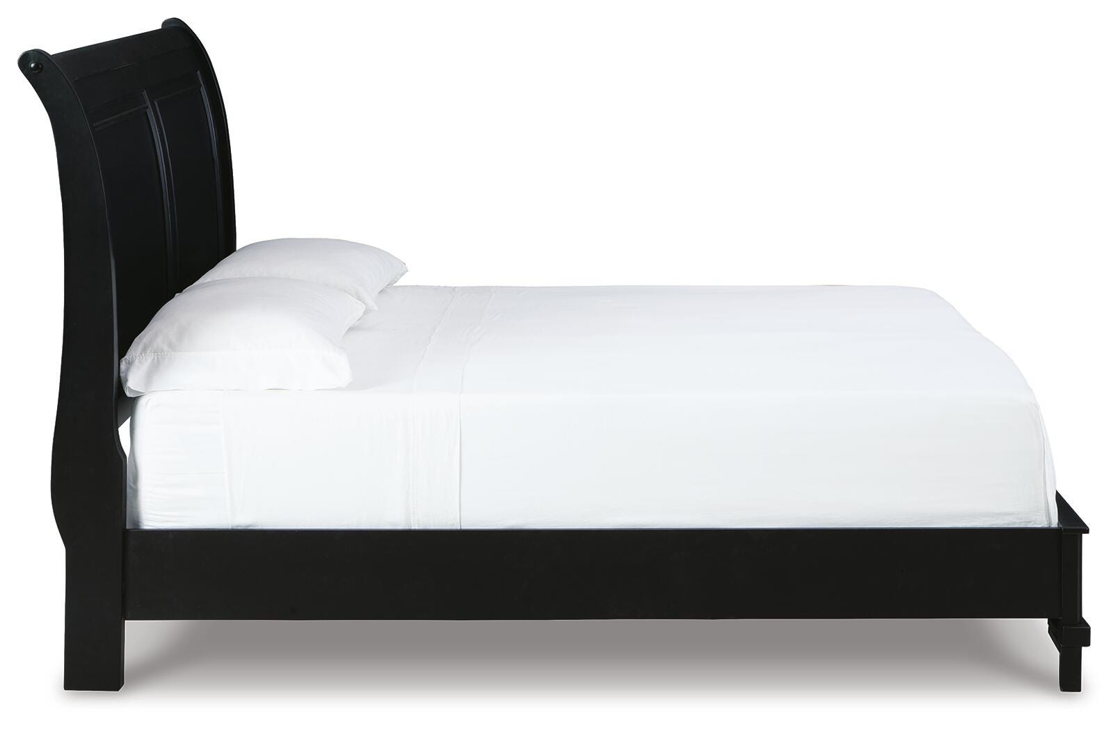 Chylanta California King Sleigh Bed, Black, large