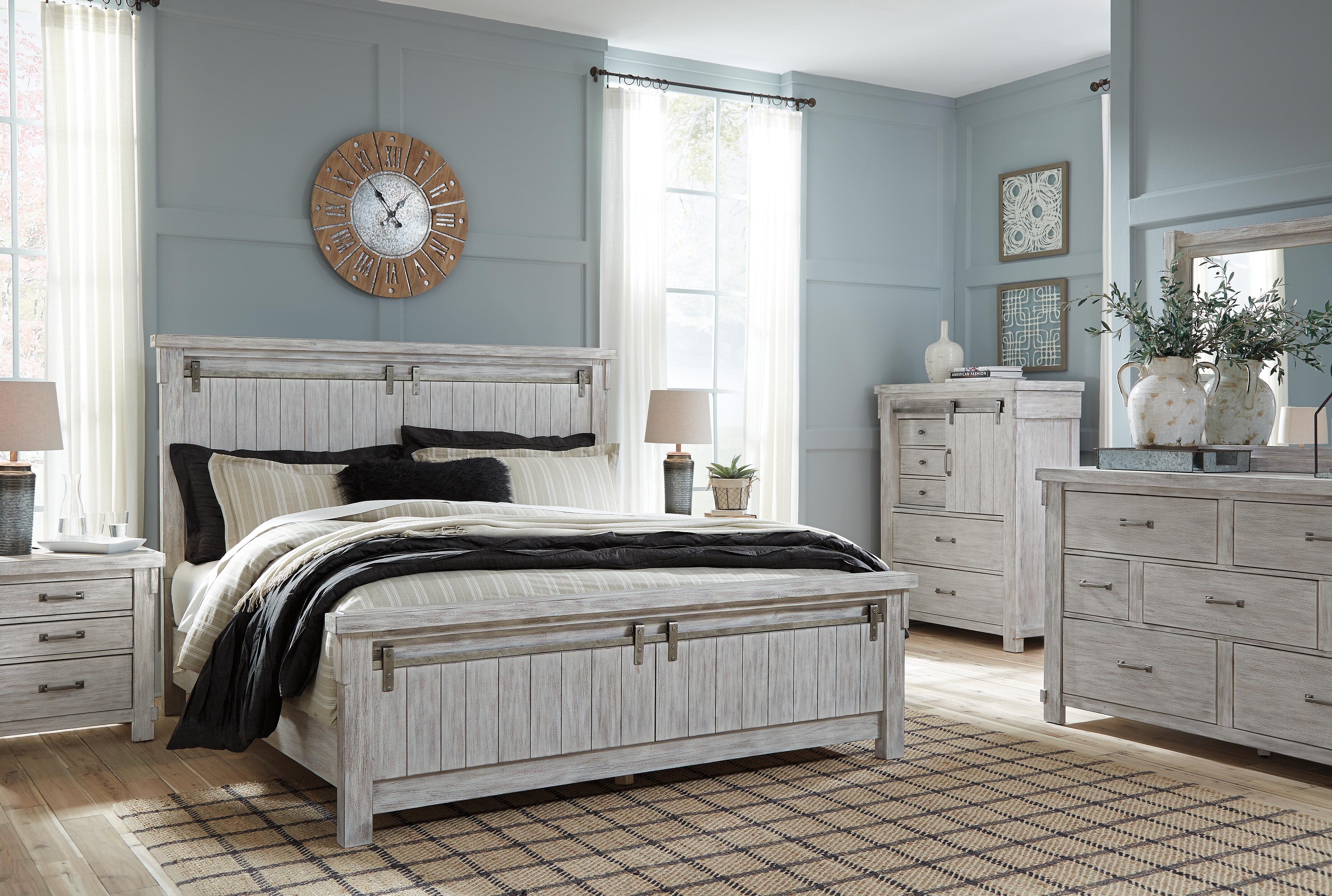 Brashland Queen Panel Bed, White, large