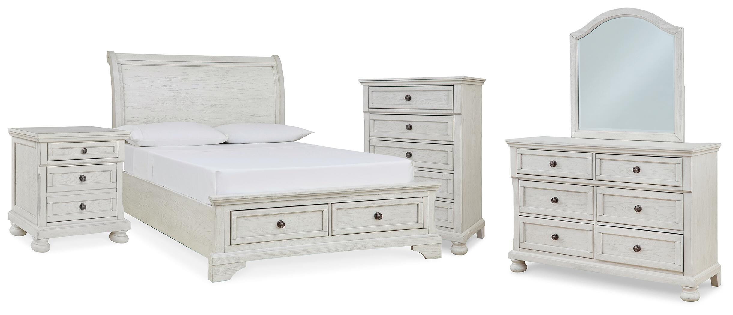 Robbinsdale Full Storage Sleigh Bed, Dresser, Mirror, Chest and Nightstand - image 1