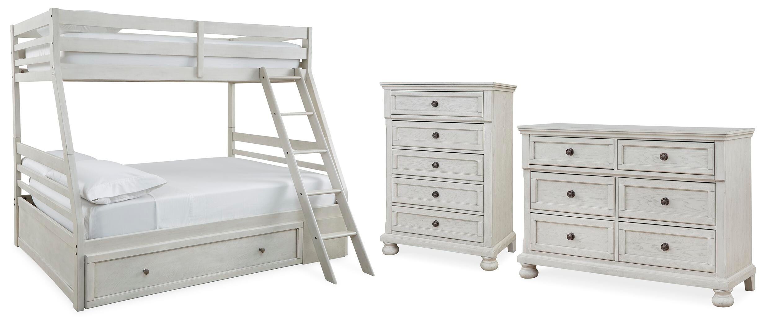 Robbinsdale Twin over Full Bunk Bed, Dresser and Chest - image 1