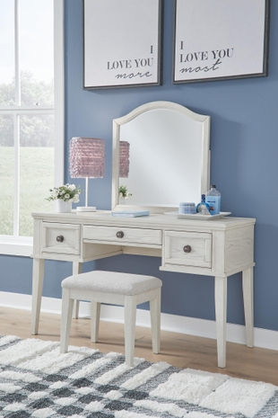 dresser and vanity combo RoyalCraft Desk Combo, 67" Extendable Big Makeup Vainty with 6 Drawer Dresser and 3 Side Shelves, Wood Corner Vanity for Bedroom, Dressing Table for Women Girlfriend, Black this desk is sturdy and reliable Home Office Storage Expandable Dresser