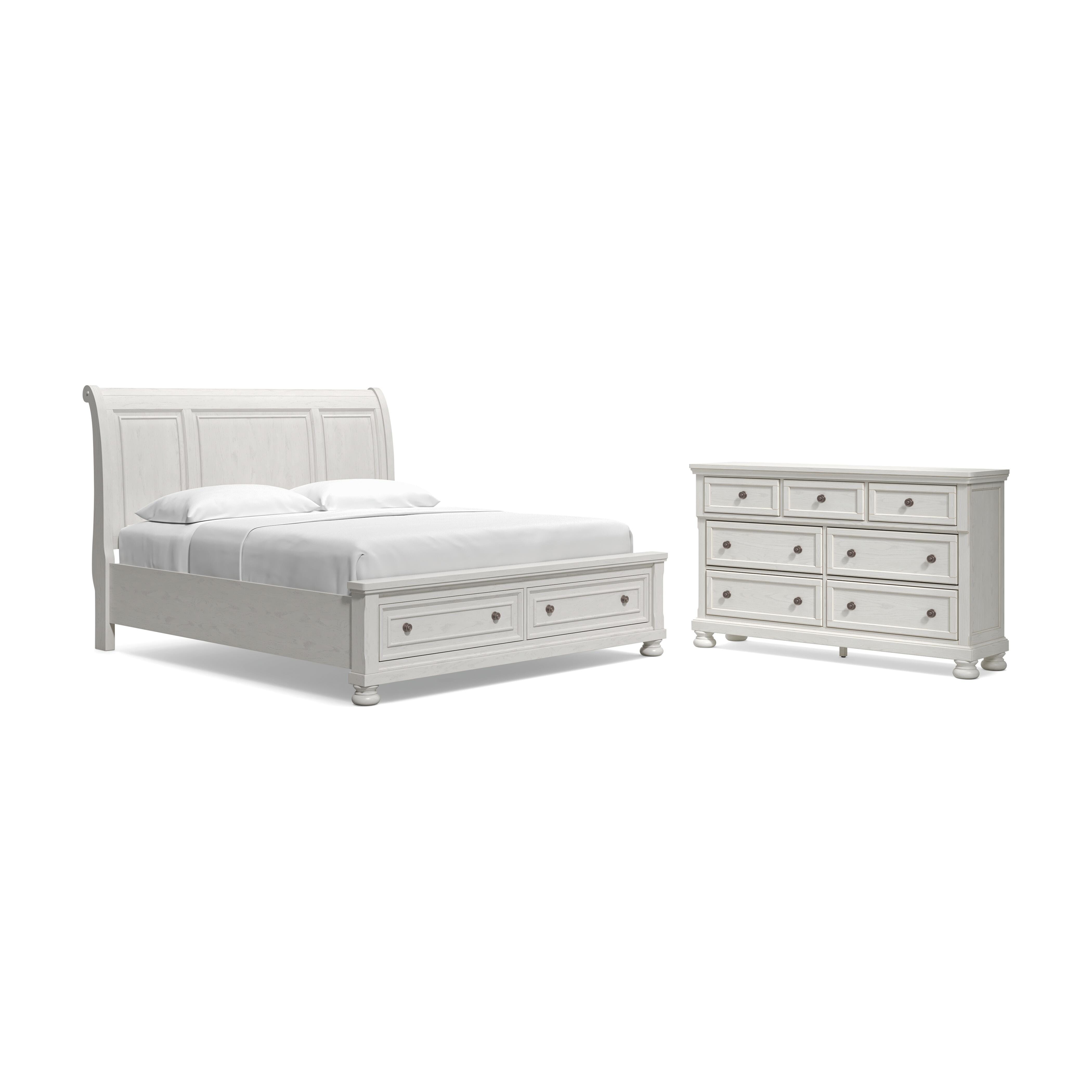 Robbinsdale California King Sleigh Bed with Storage with Dresser, , large