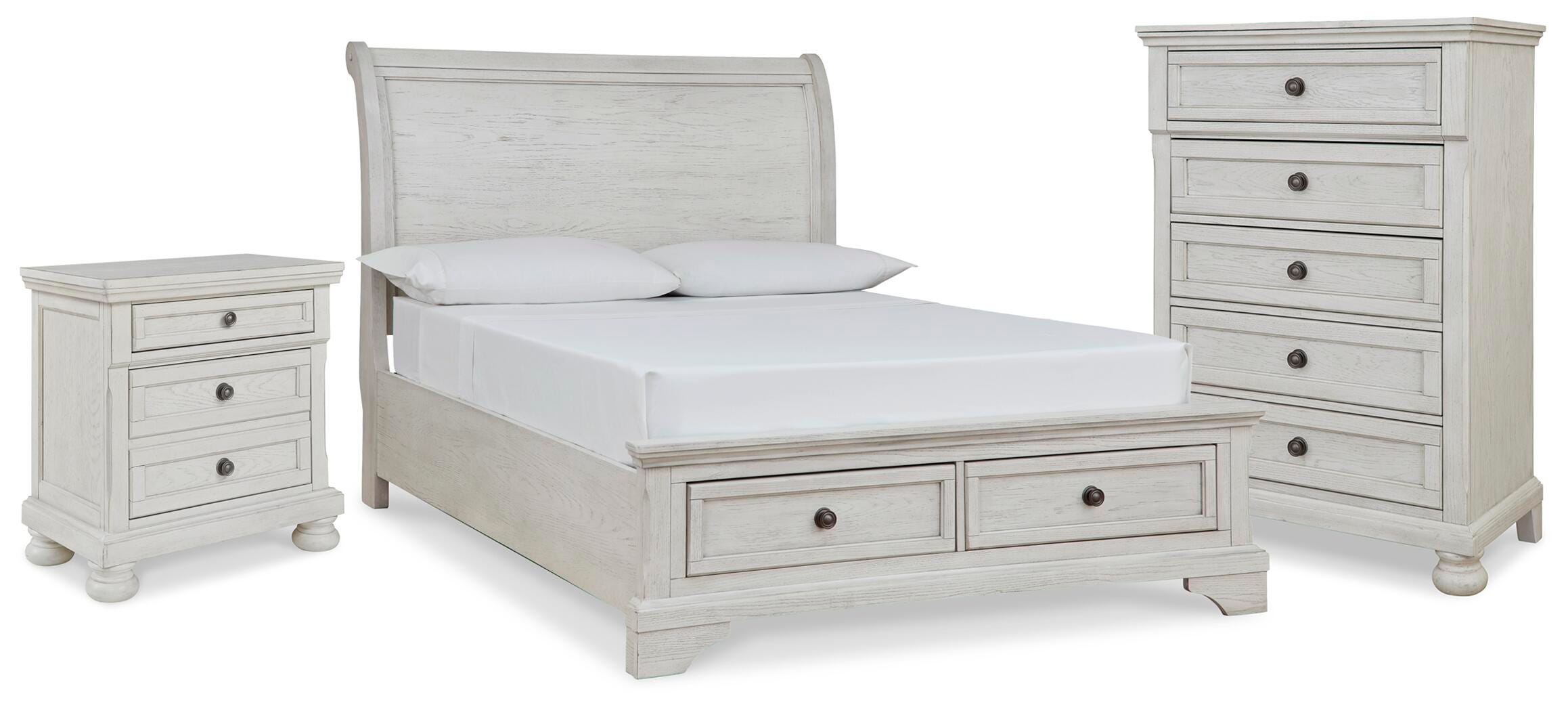 Robbinsdale Full Sleigh Storage Bed, Chest and Nightstand - image 1
