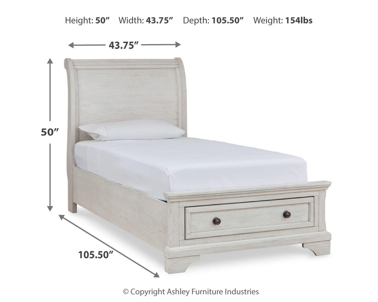 Robbinsdale Twin Sleigh Storage Bed - image 6