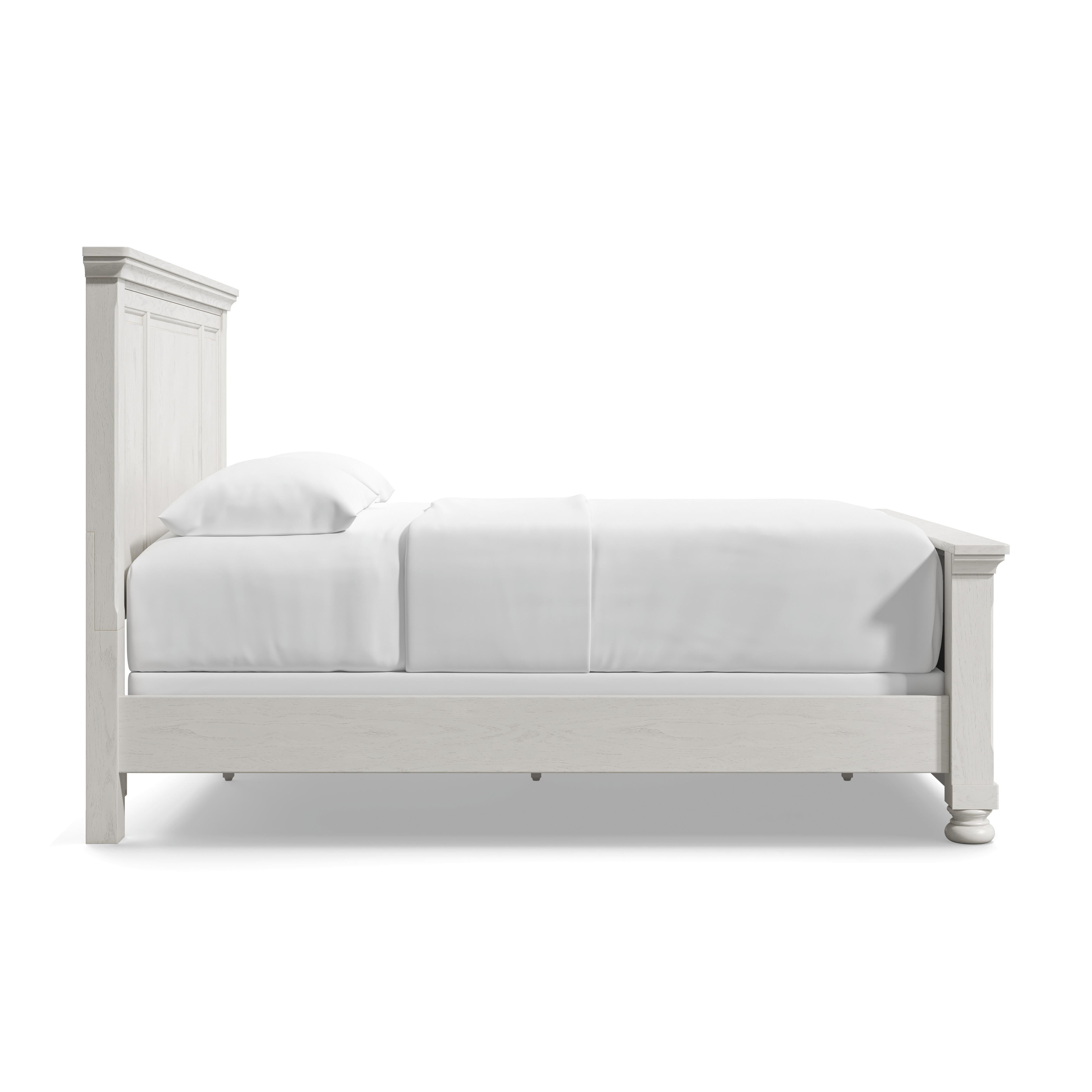 Robbinsdale California King Panel Bed, Antique White, large