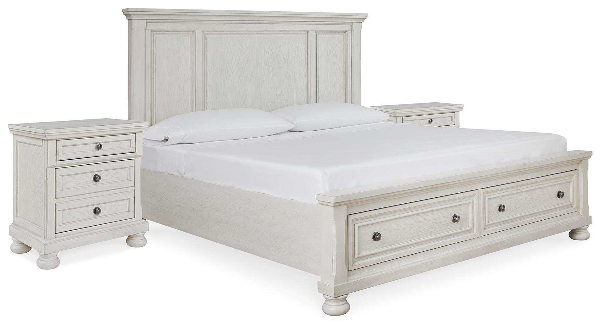 Robbinsdale King Storage Bed and 2 Nightstands - image 1