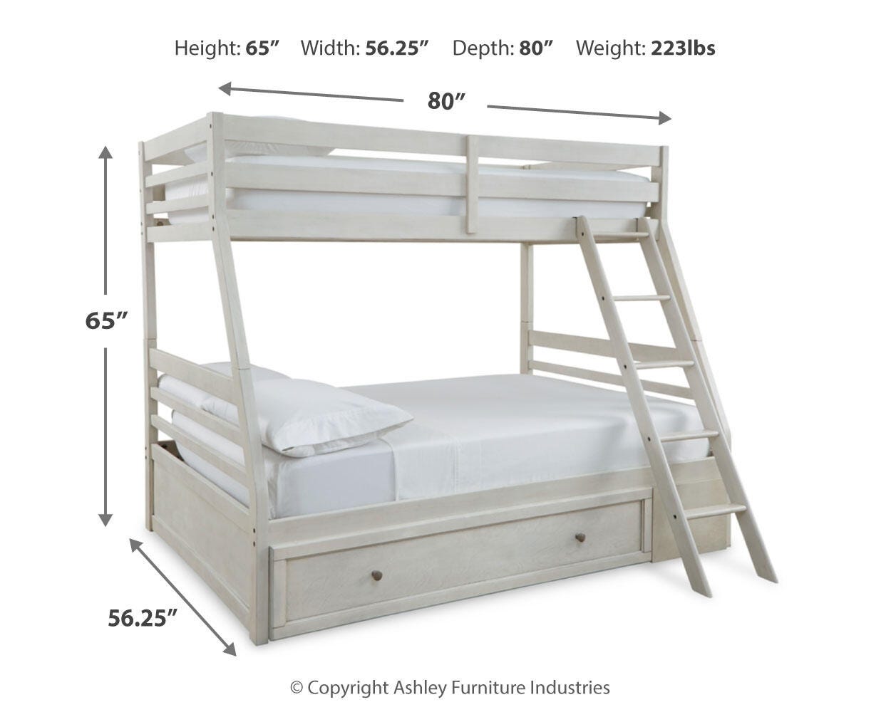 Robbinsdale Twin over Full Bunk Bed with Storage - image 9