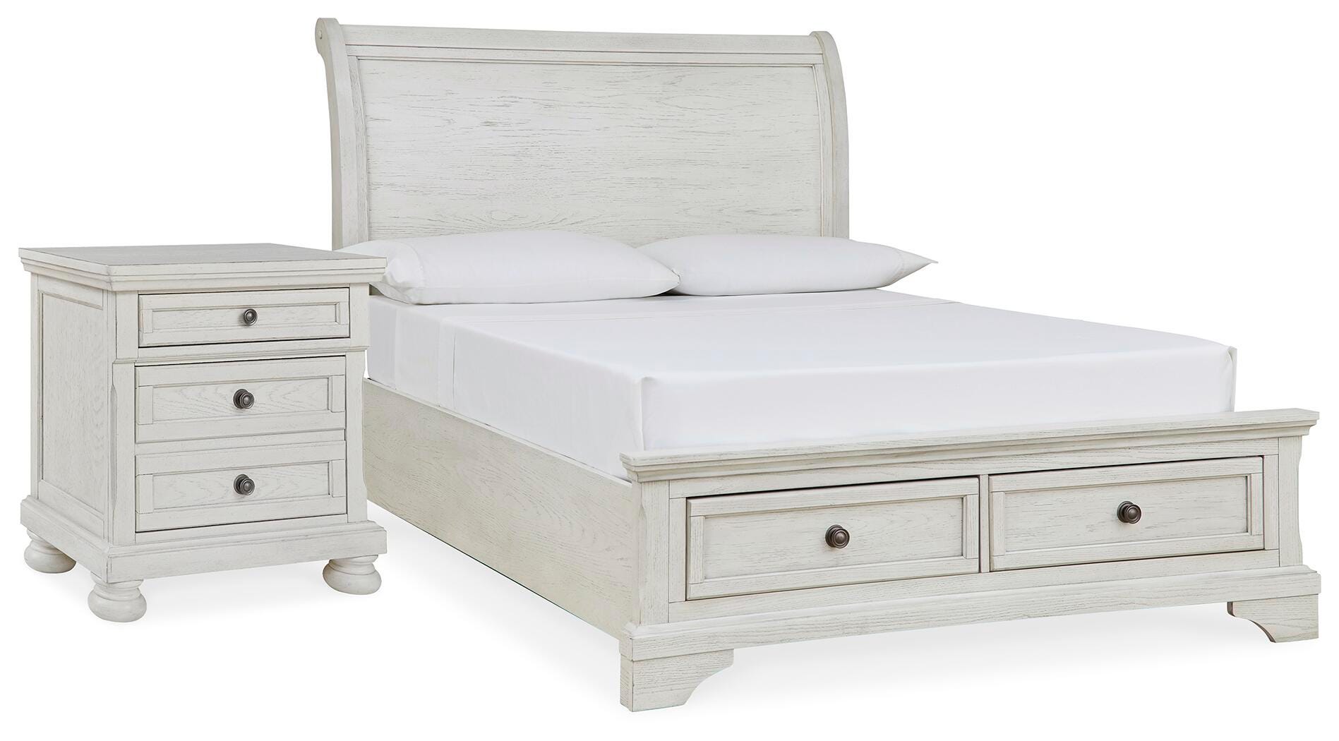 Cama con almacenaje y mesita de noche Robbinsdale - image 1