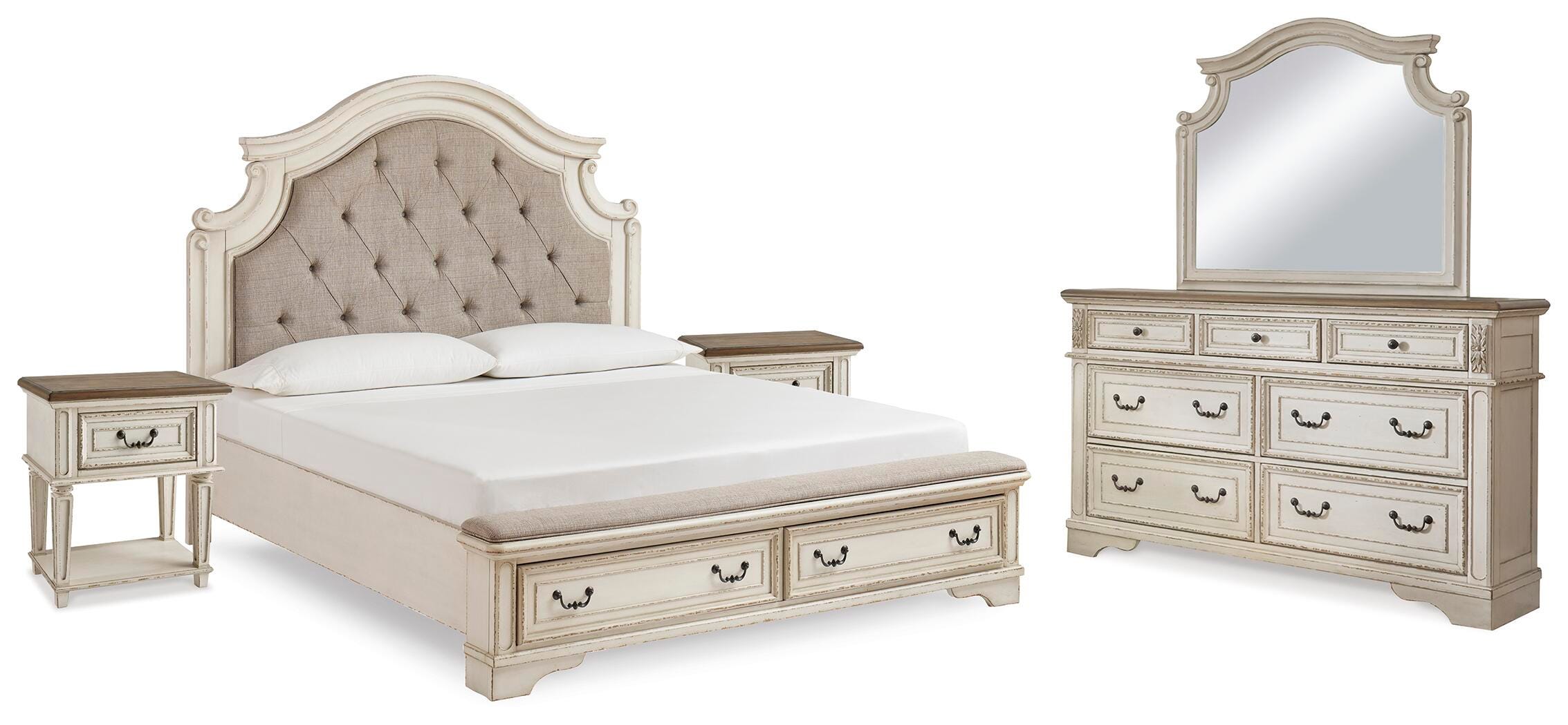 Realyn King Panel Bed, Dresser, Mirror and 2 Nightstands - image 1