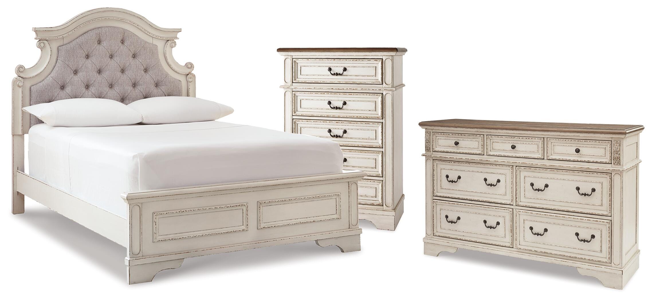 Realyn Full Panel Bed, Dresser and Chest - image 1