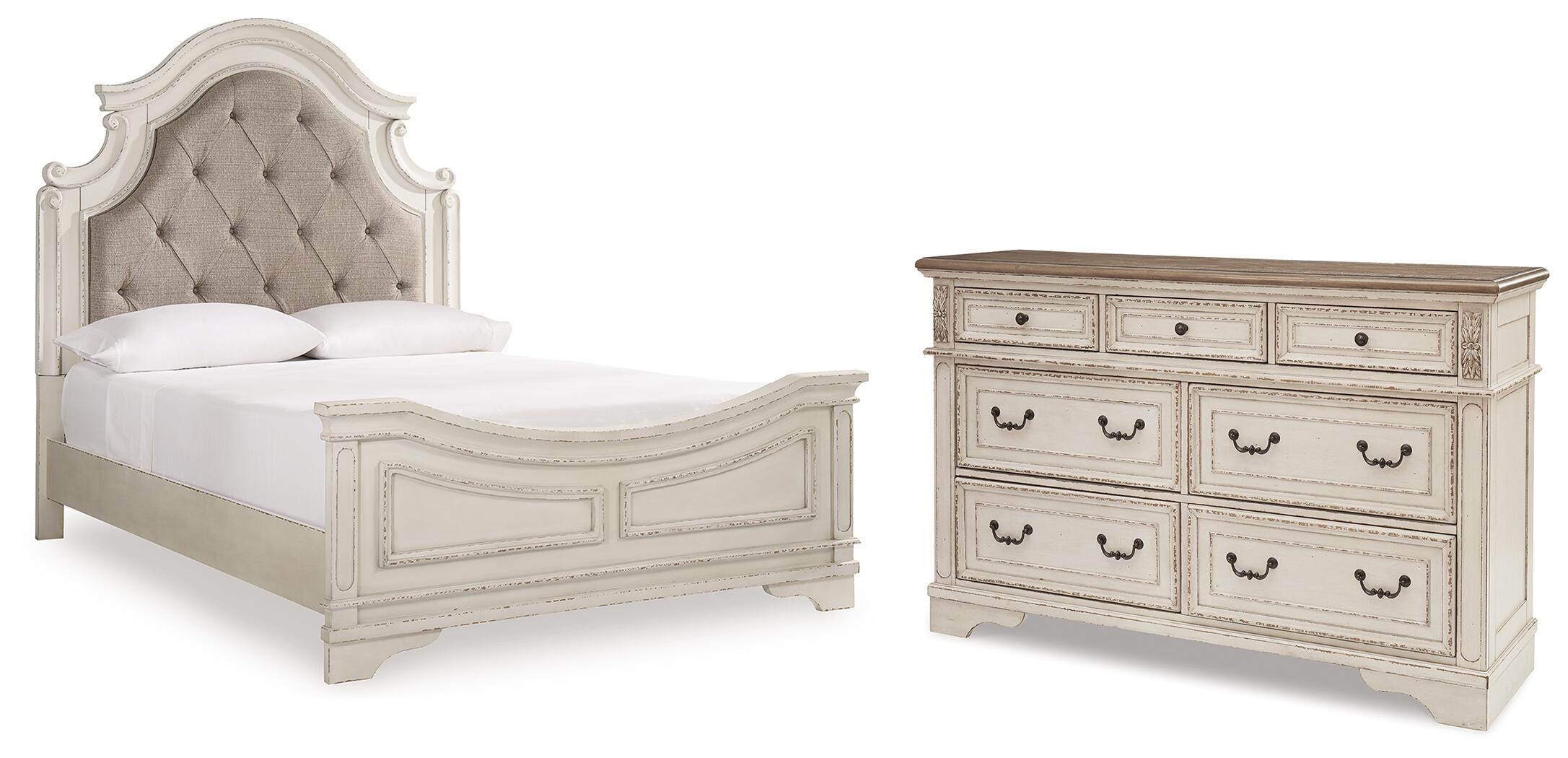 Realyn Queen Panel Bed and Dresser - image 1