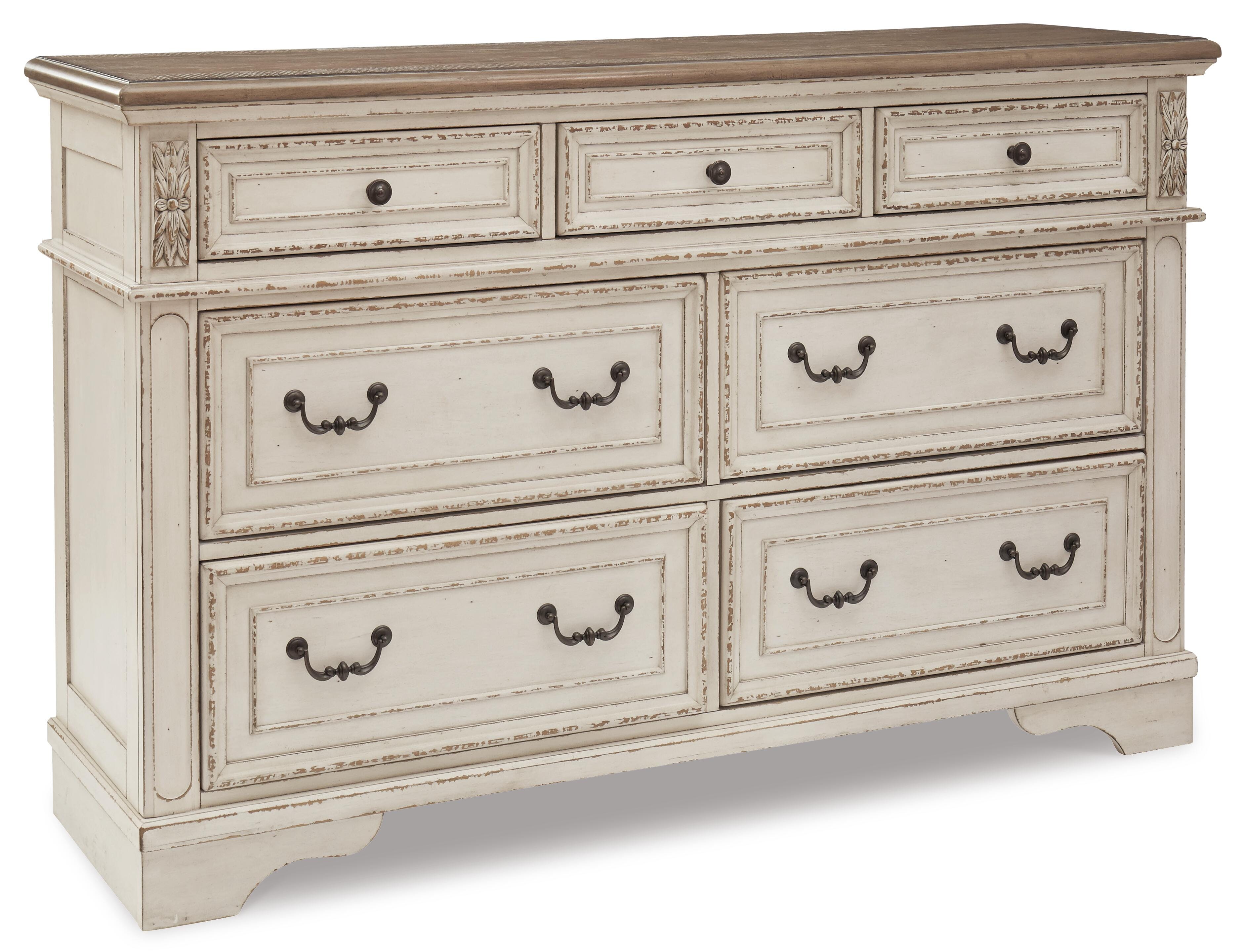 Realyn California King Upholstered Panel Bed with Dresser, , large