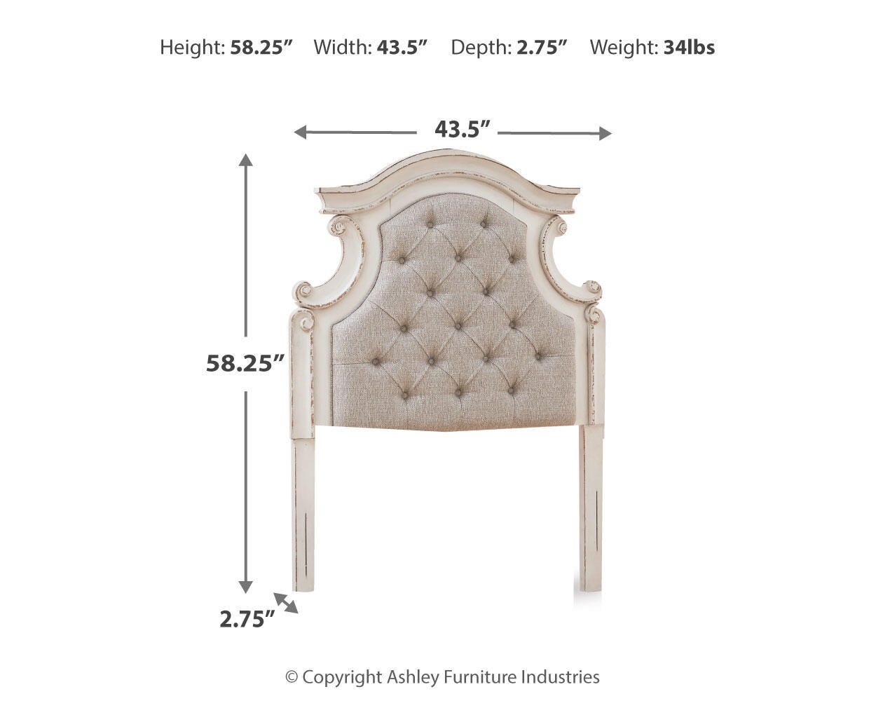 Realyn Twin Upholstered Panel Headboard - image 4
