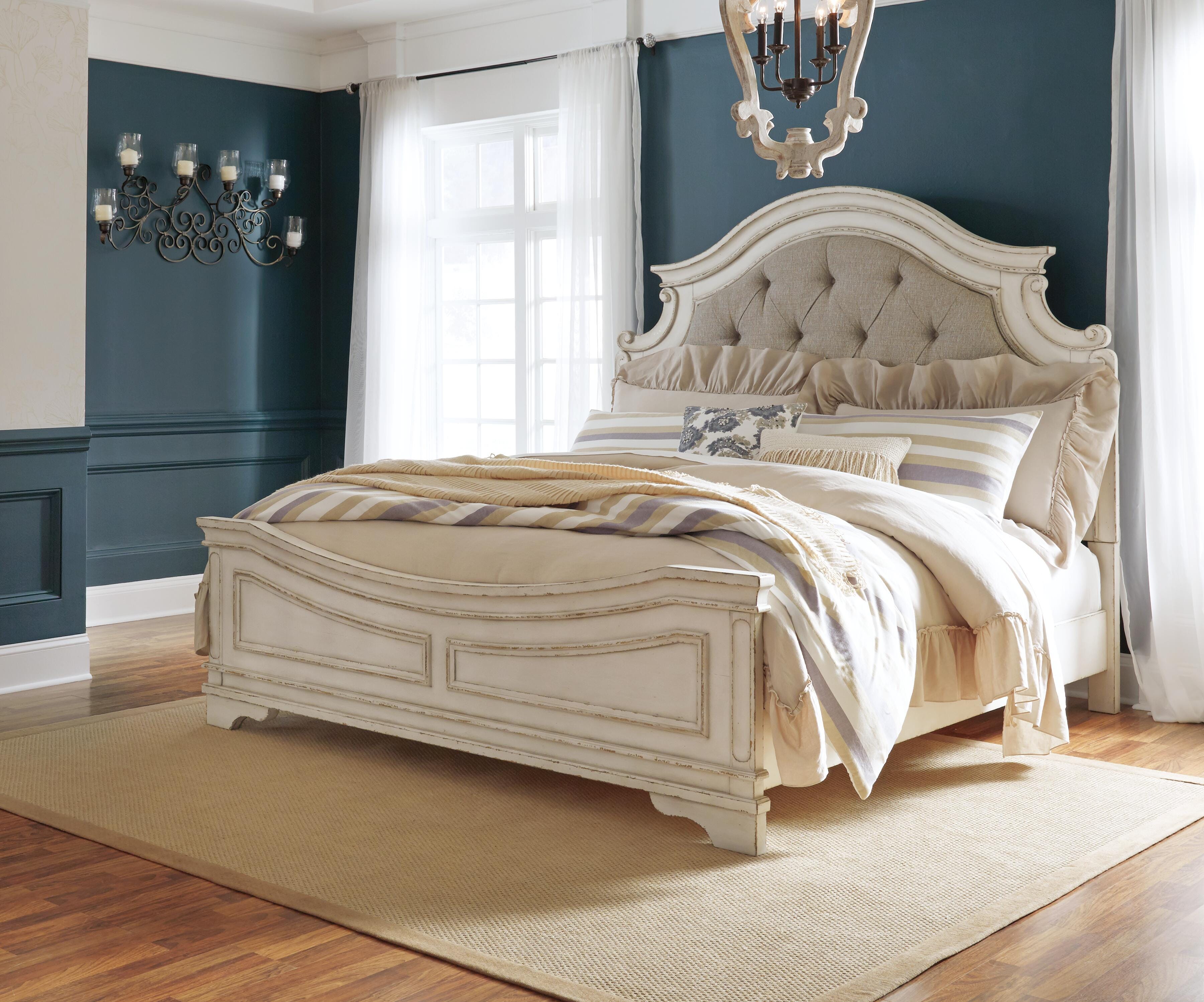 Realyn King Panel Upholstered Bed, Dresser, Mirror and Chest - image 9