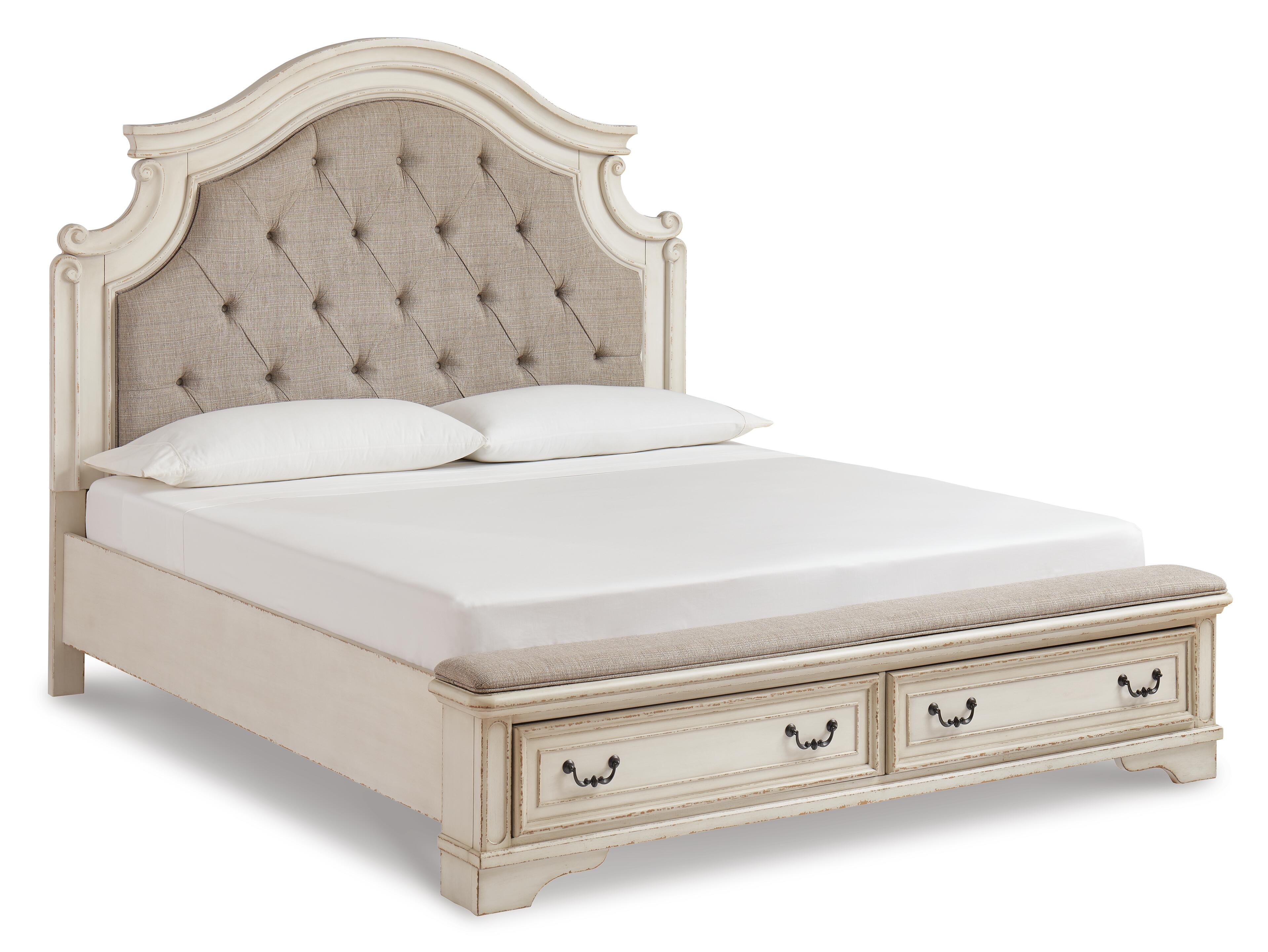 Realyn King Upholstered Bed with Mirrored Dresser, Two-tone, large