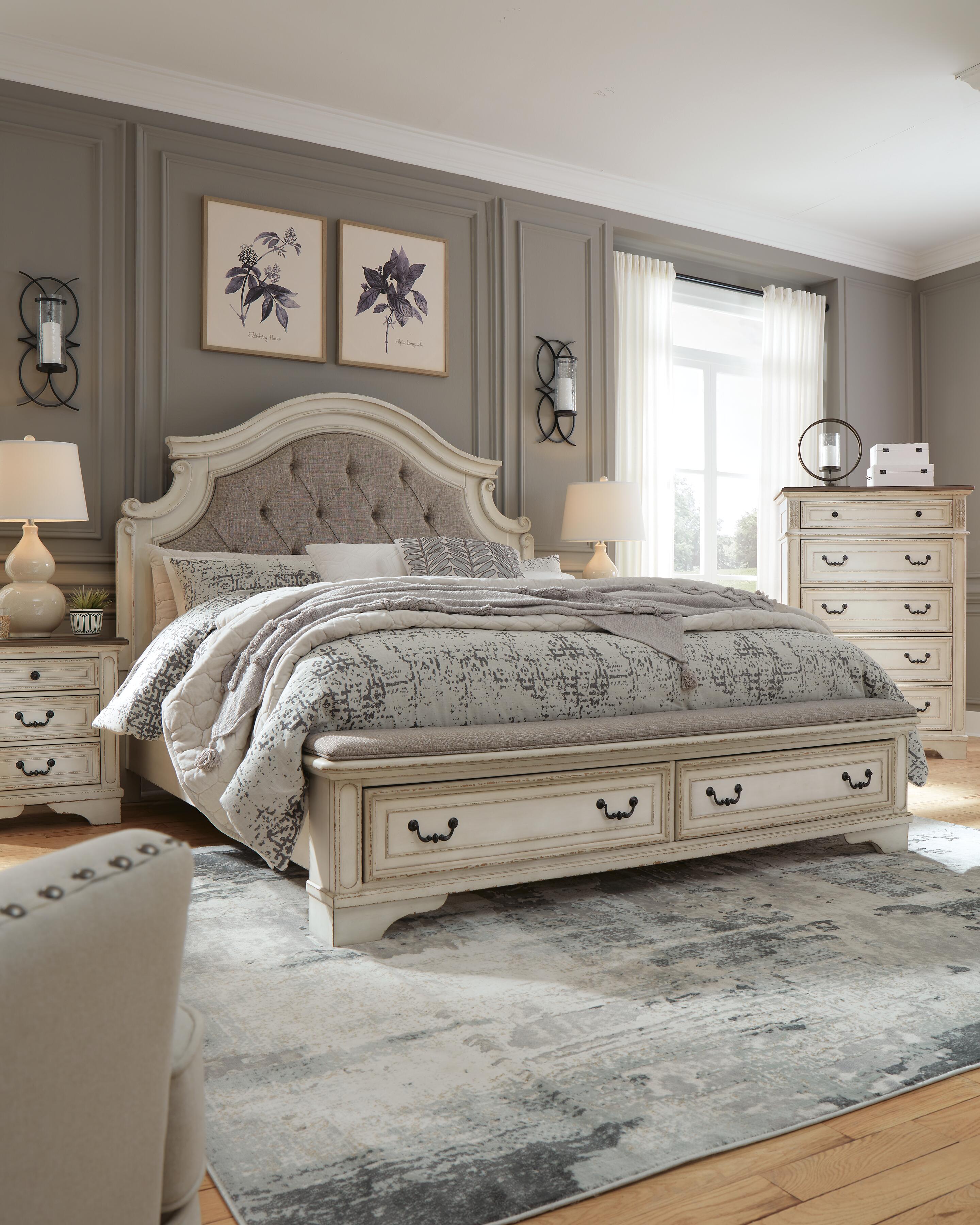 Cama tapizada con almacenaje King Realyn - image 7