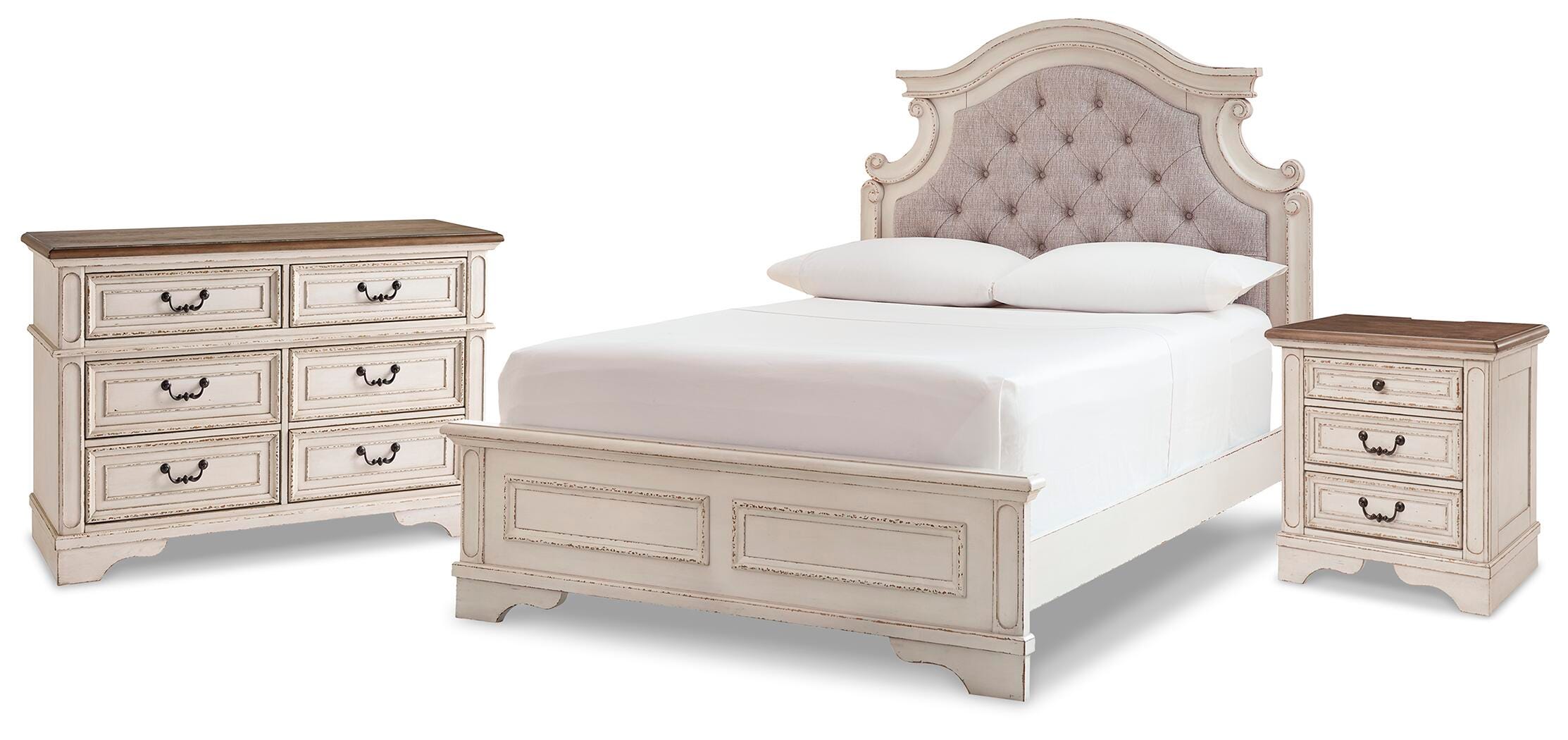 Realyn Full Panel Bed, Dresser and Nightstand - image 1