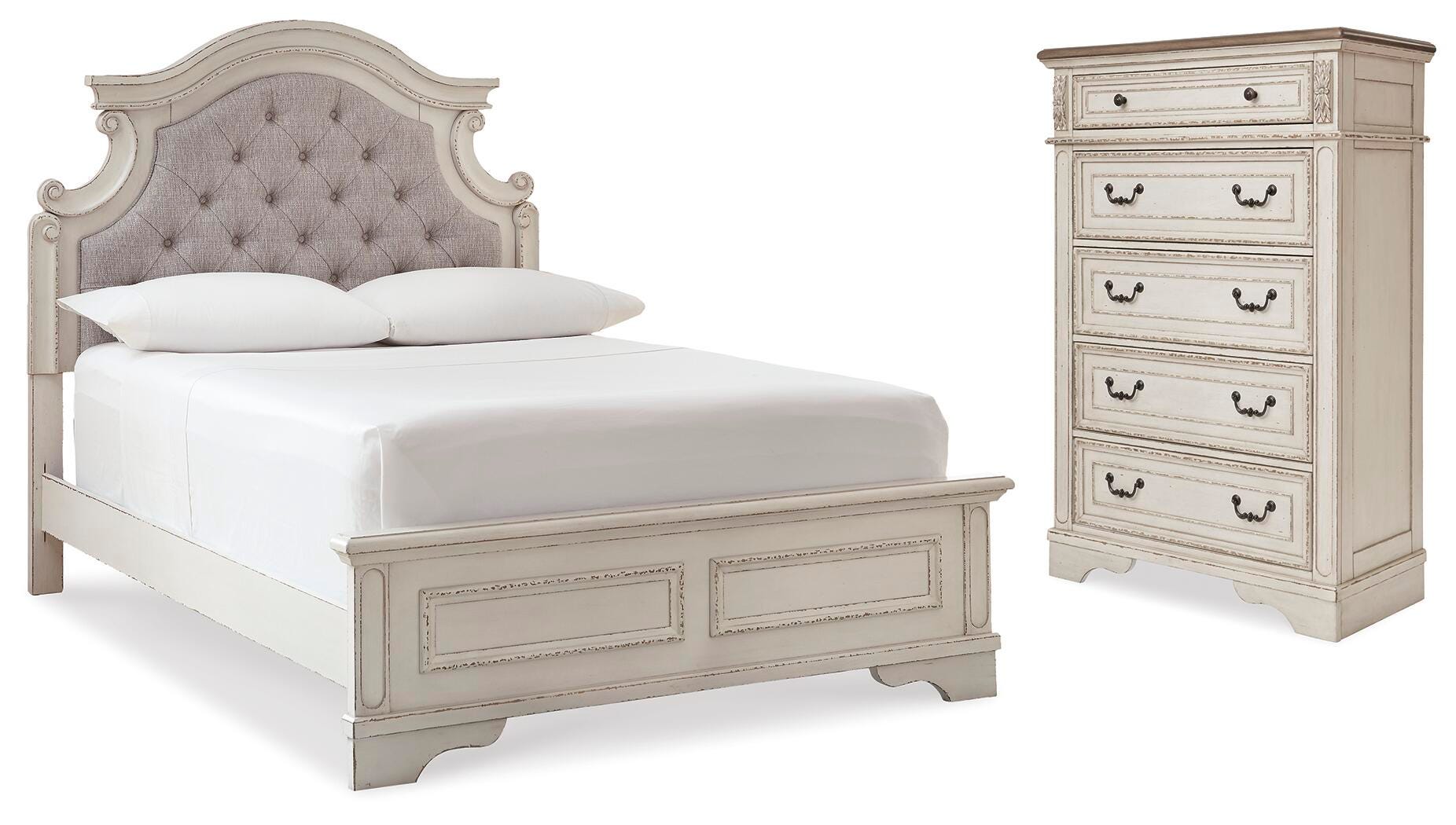 Cama con panel completo y cómoda Realyn - image 1
