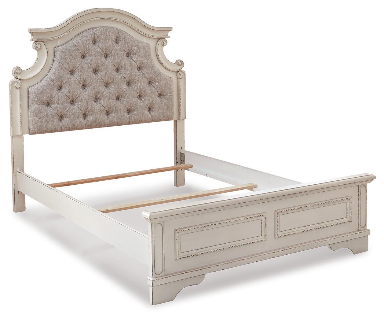 Cama con panel completo, cómoda, espejo, tocador de 3 piezas y mesita de noche Realyn - image 3