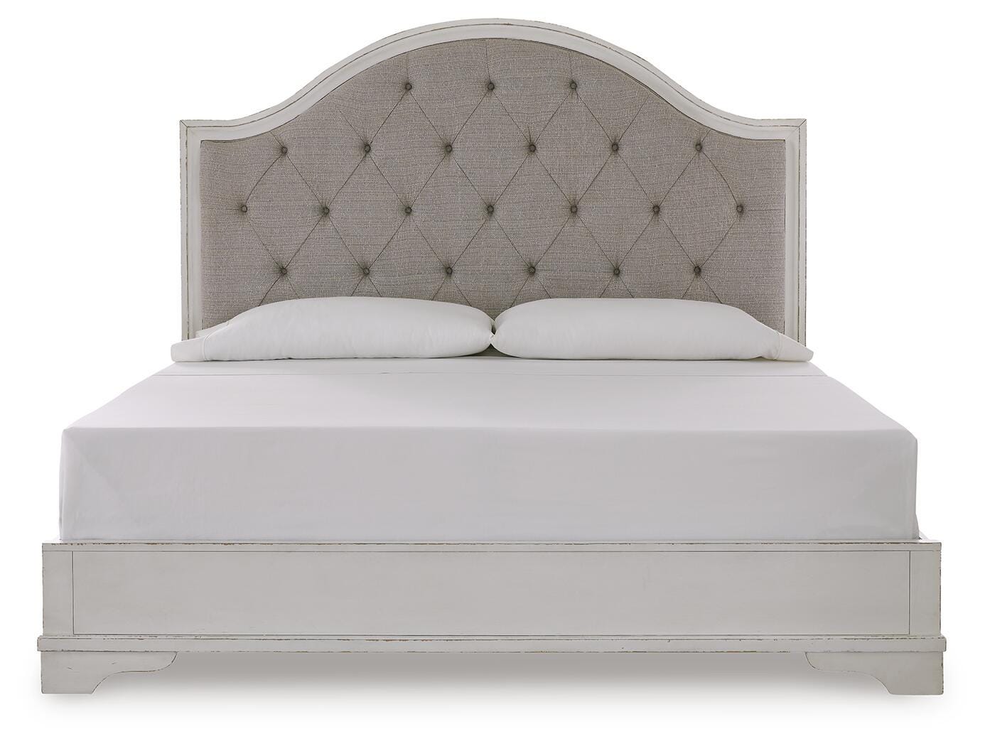 Blendon King Upholstered Panel Bed, Rustic Brown, large