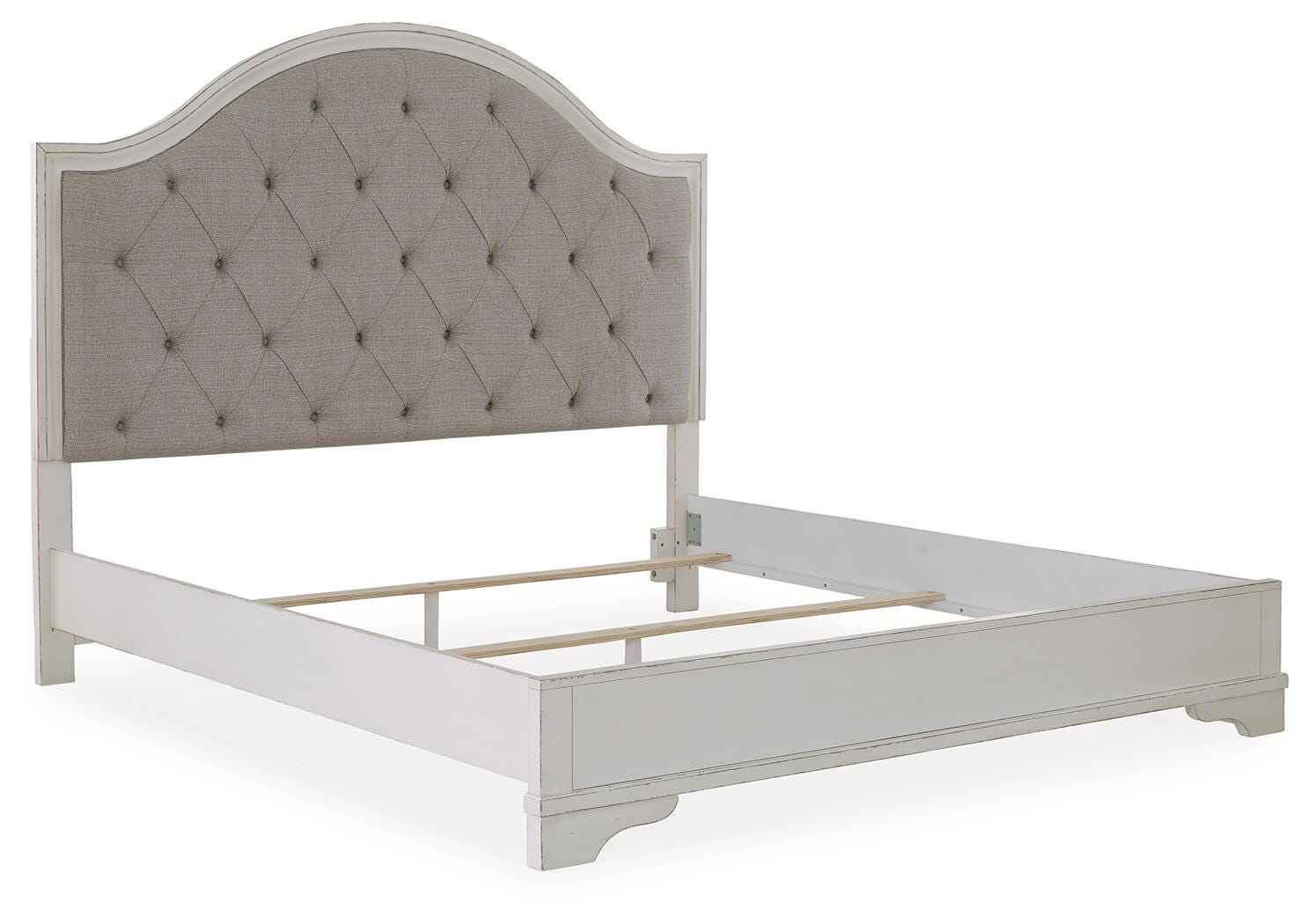 Blendon King Upholstered Panel Bed, Rustic Brown, large