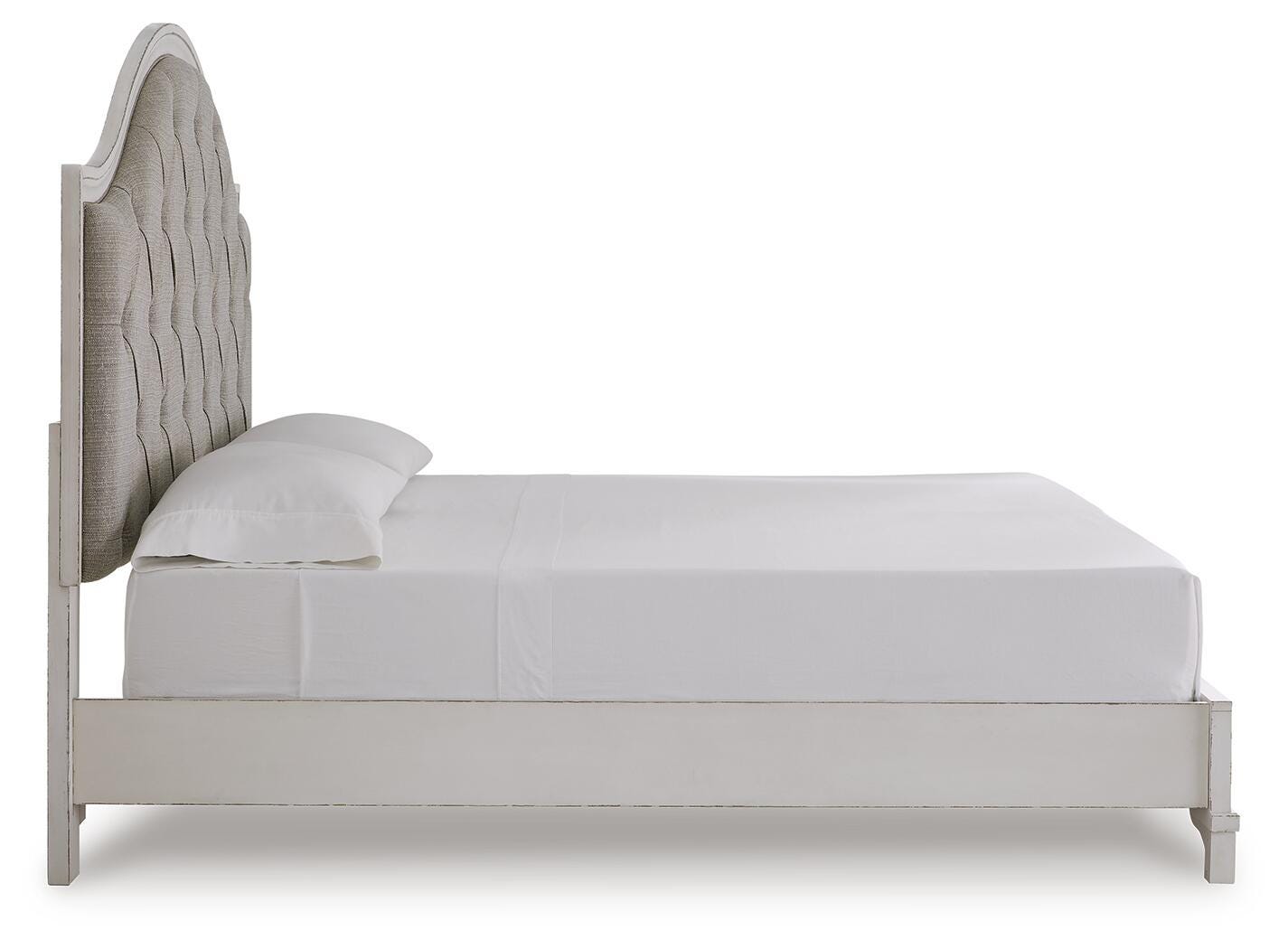 Blendon King Upholstered Panel Bed, Rustic Brown, large