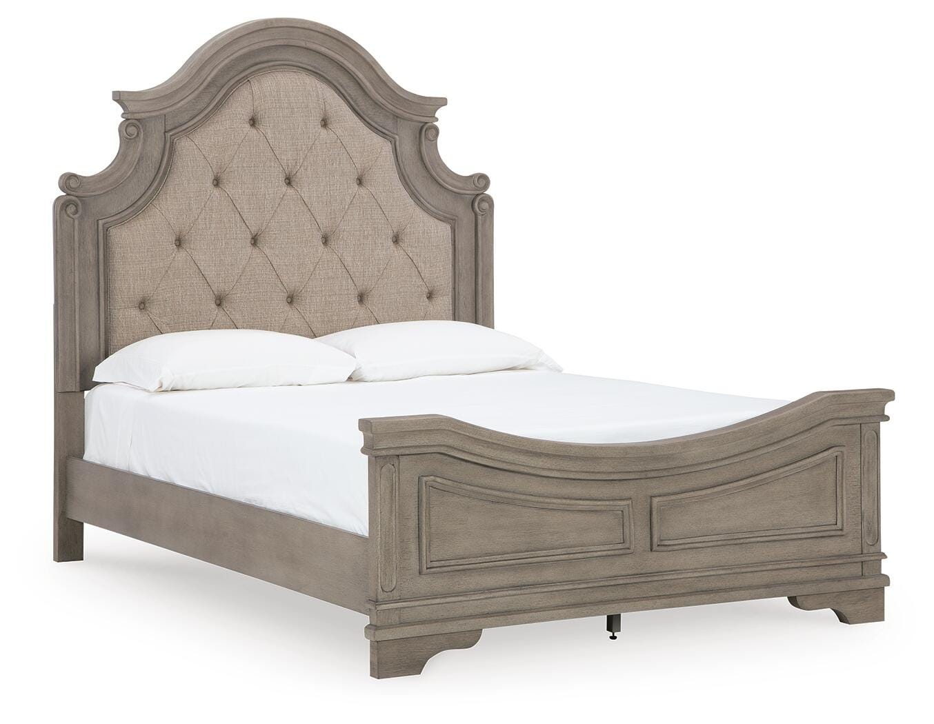 Cama Queen con paneles y mesita de noche Lodenbay - image 3